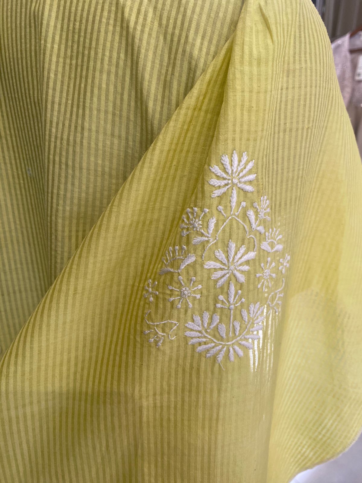 Lemon Yellow Chikankari Kurta