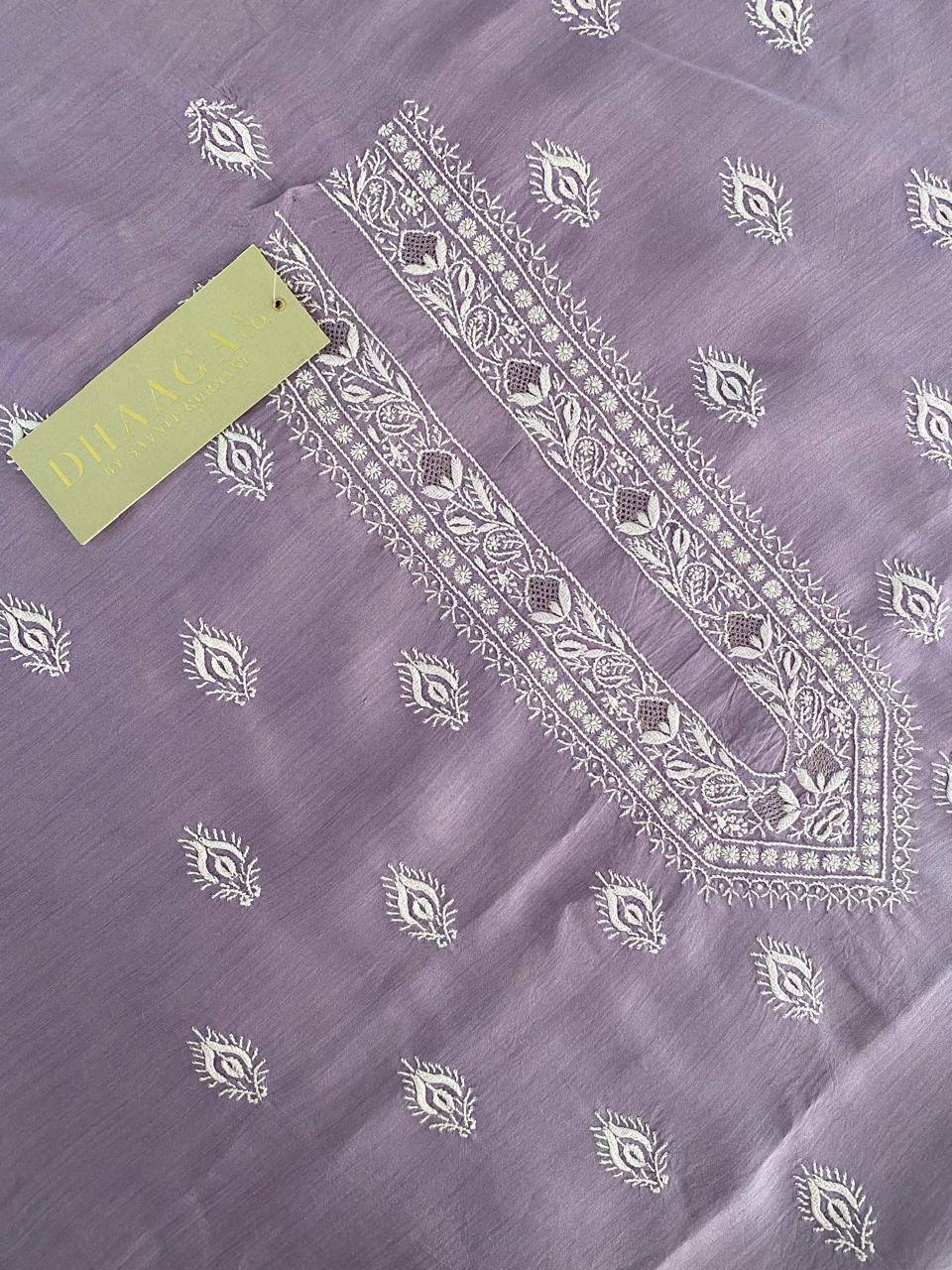 Lilac Moonga Silk Men's Kurta