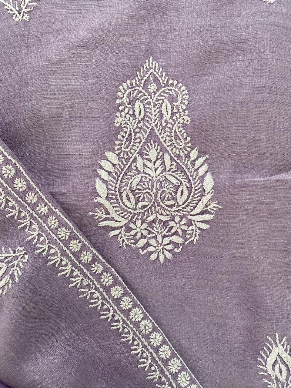 Lilac Moonga Silk Men's Kurta