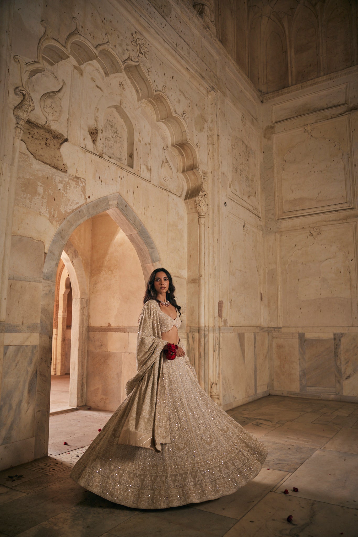 Mahi Lehenga Set - Ivory Signature Chand & Paan Lehenga Set