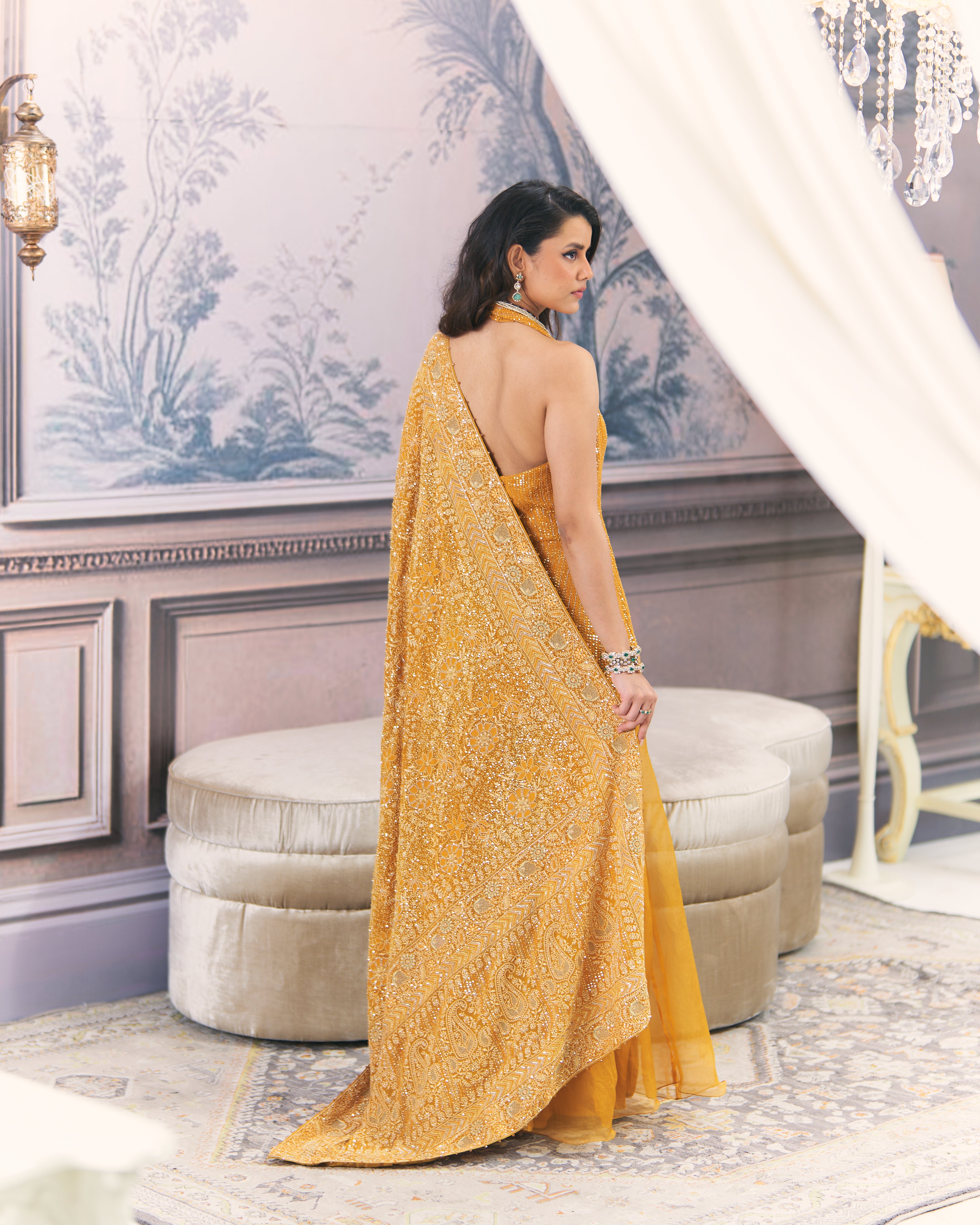 Amber Dusk statement heavy Dupatta Set