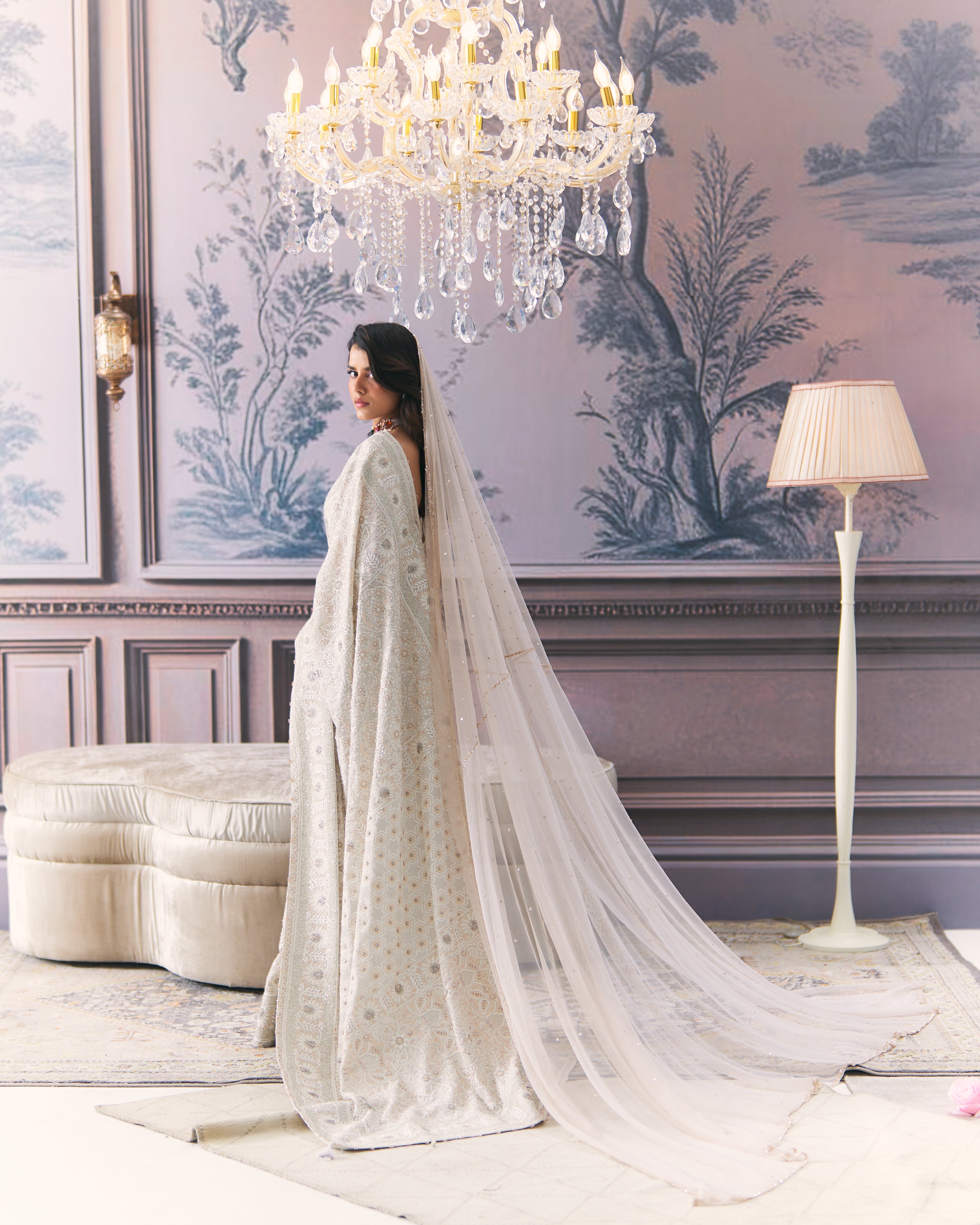 Premium Resham Thread Ek-taar Chikankari Saree