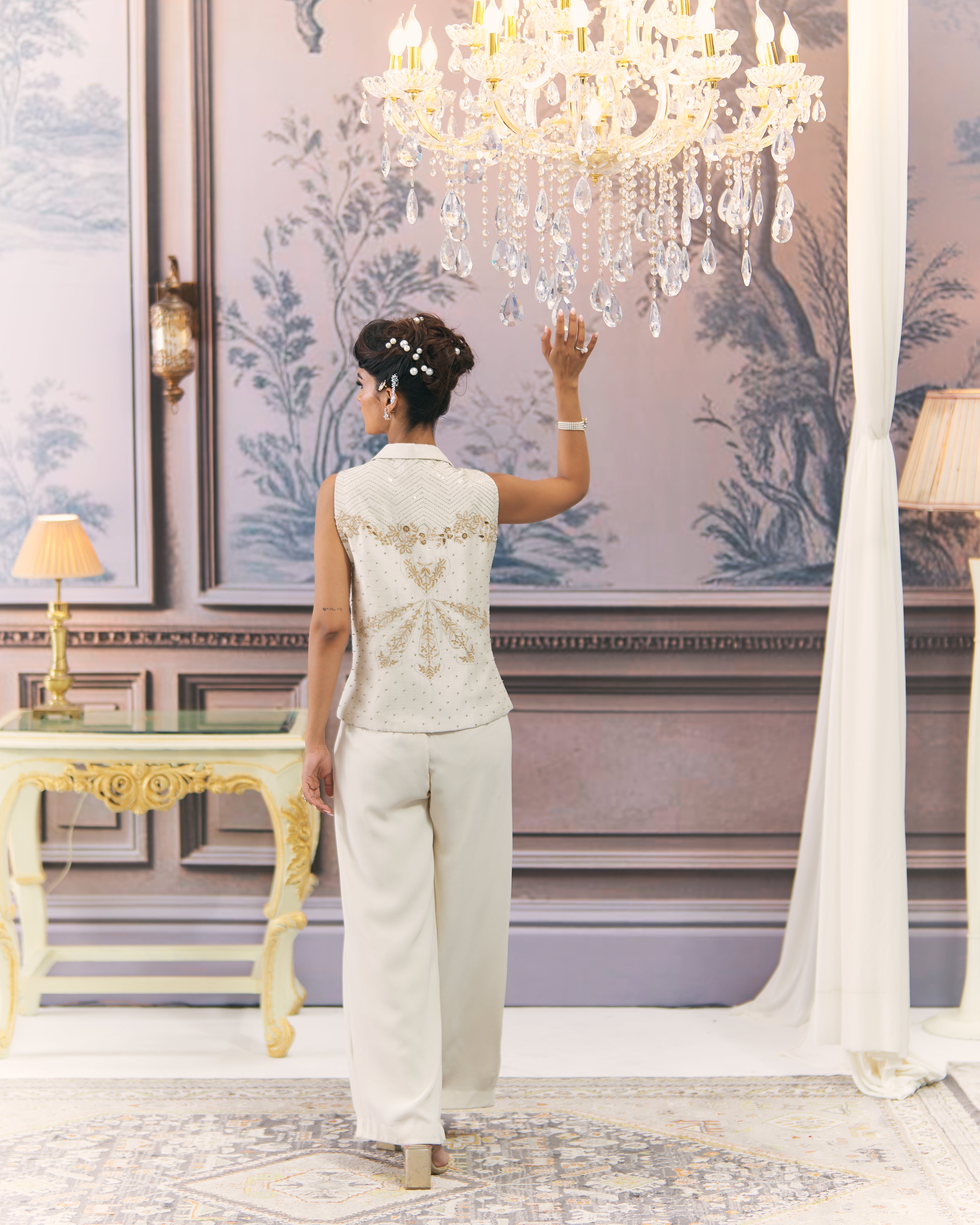 Statement Chikankari Jacket Set