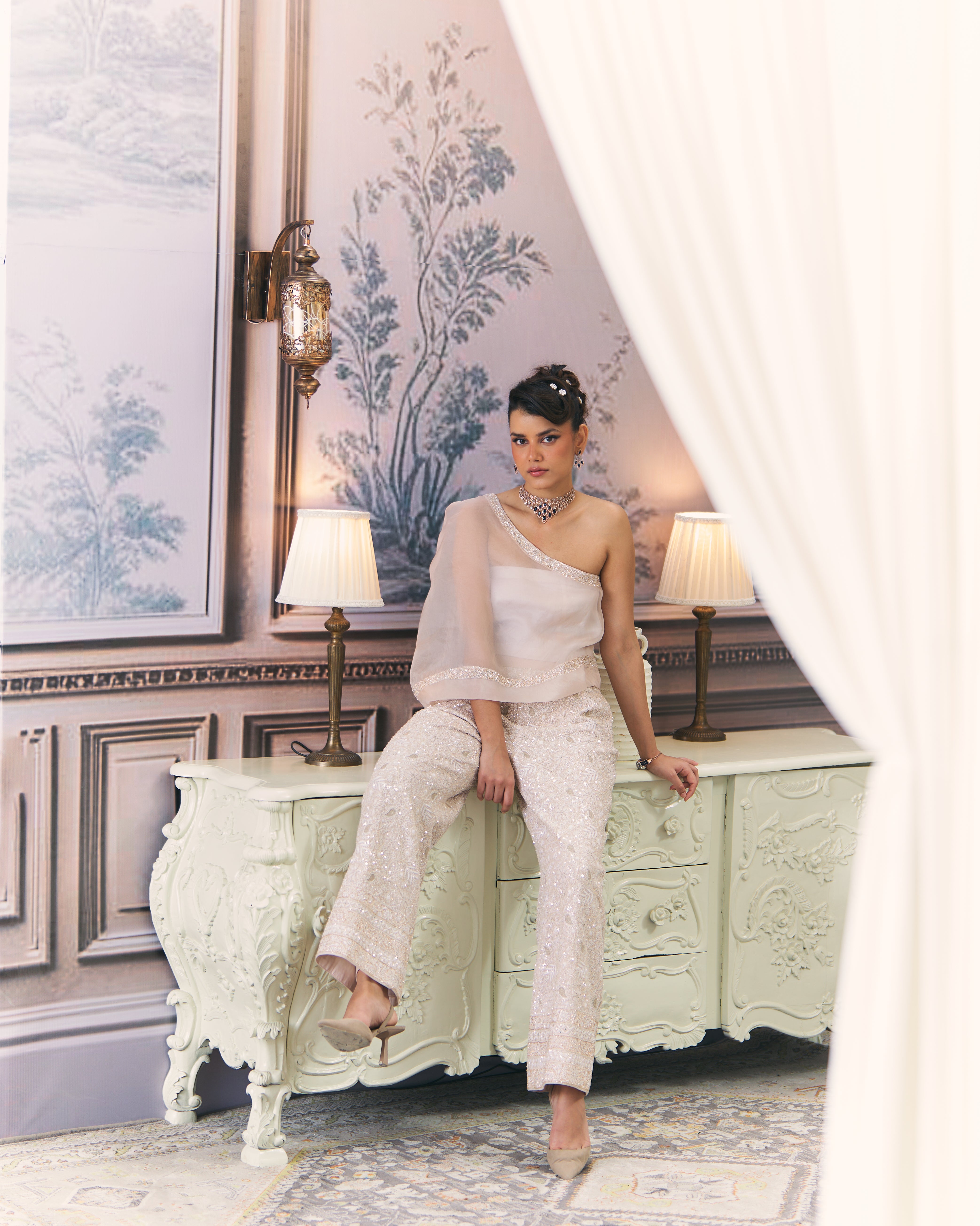 Statement Chikankari Pants Co-ord sets