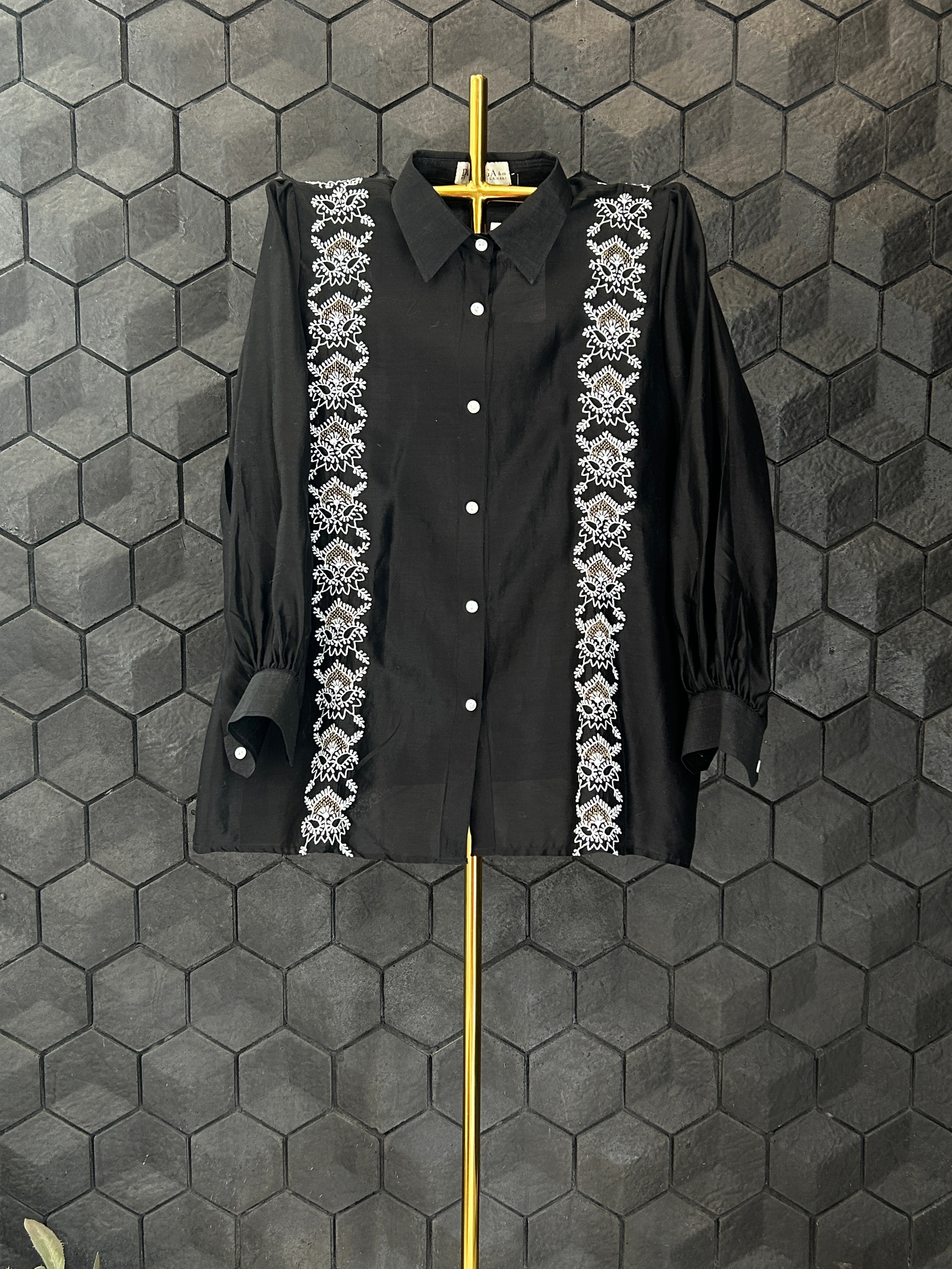 Black Chanderi Chikankari Co-ord sets