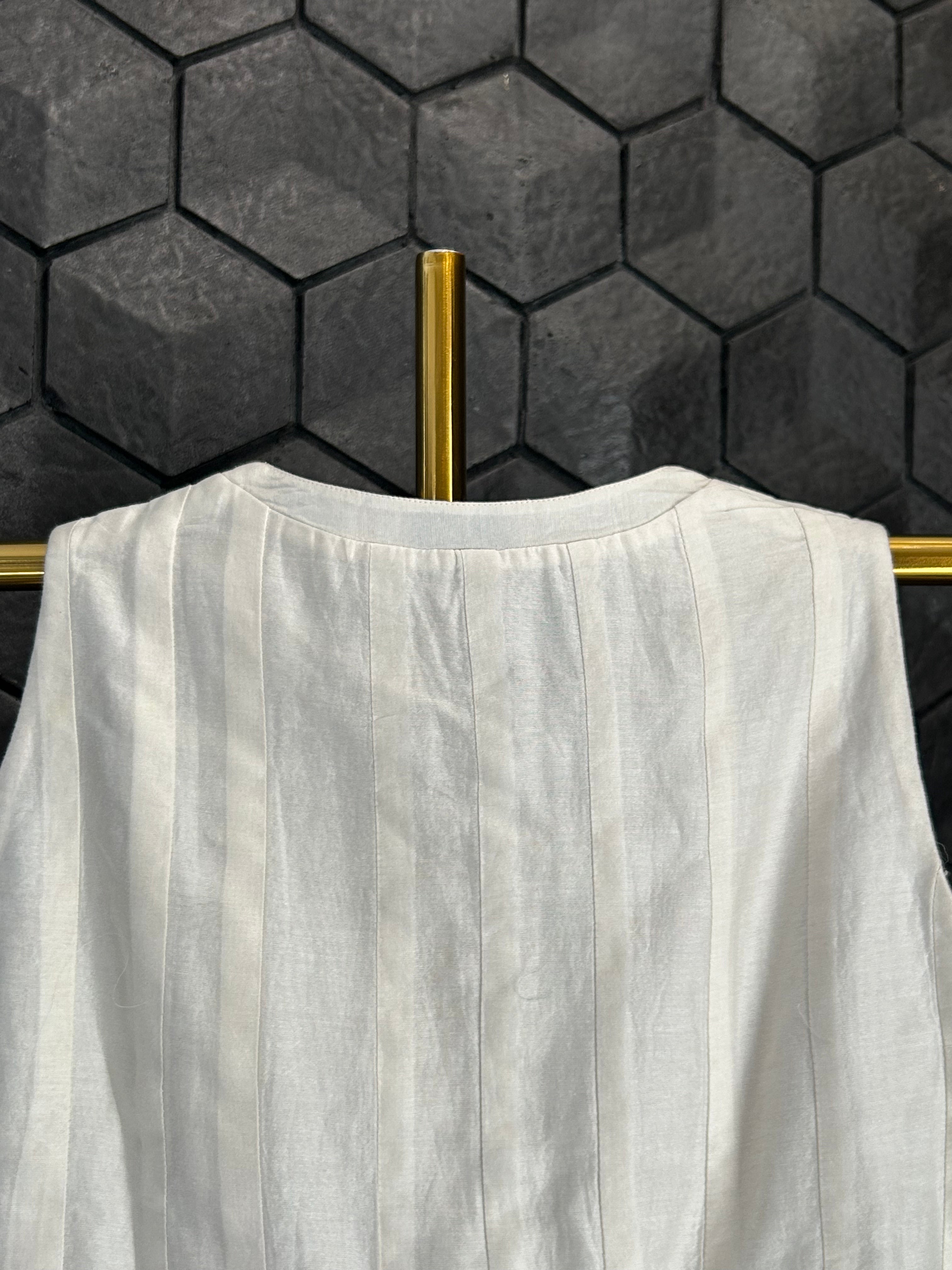 Premium White Chikankari Peplum Top