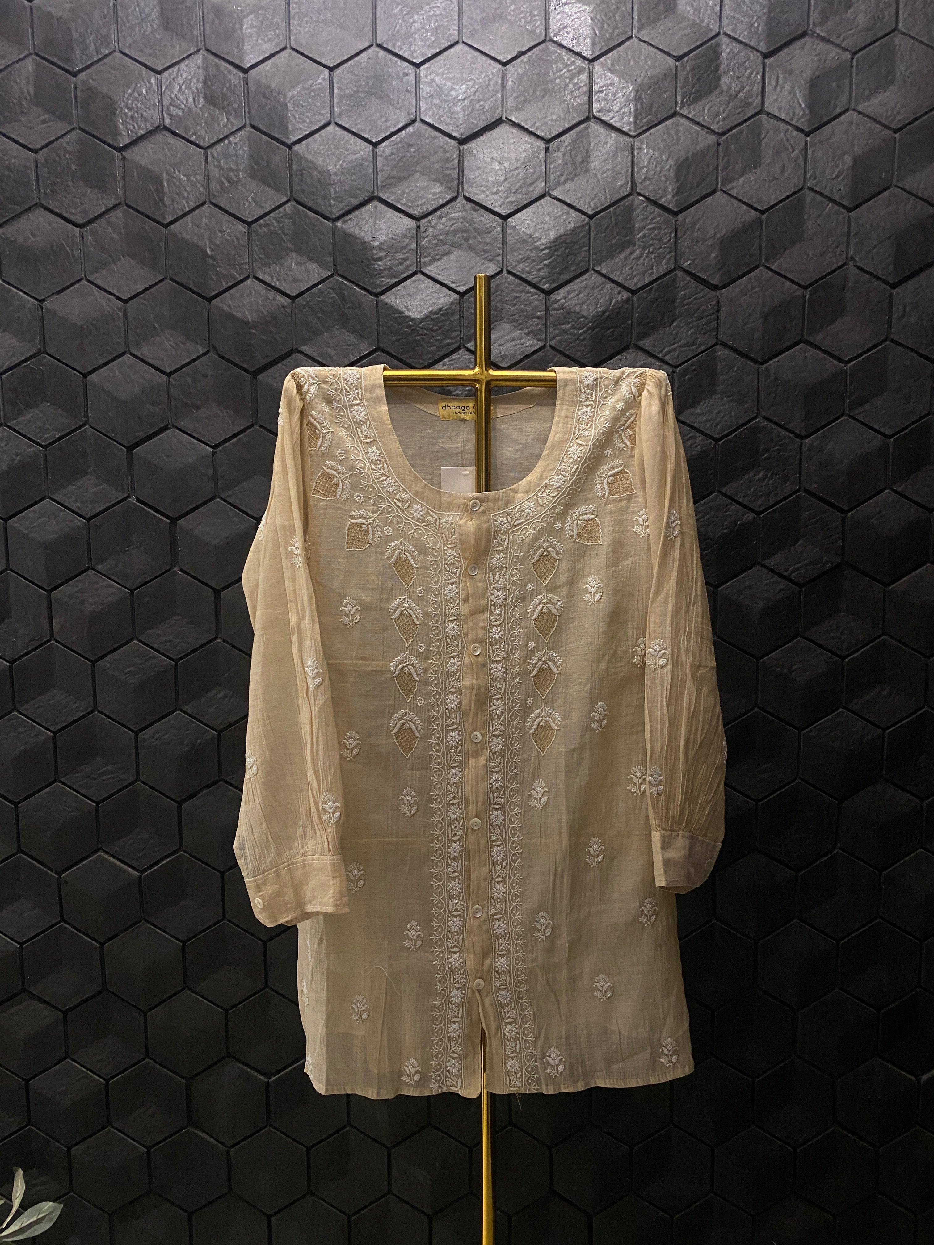 Golden Tissue Chikankari Co-ord sets