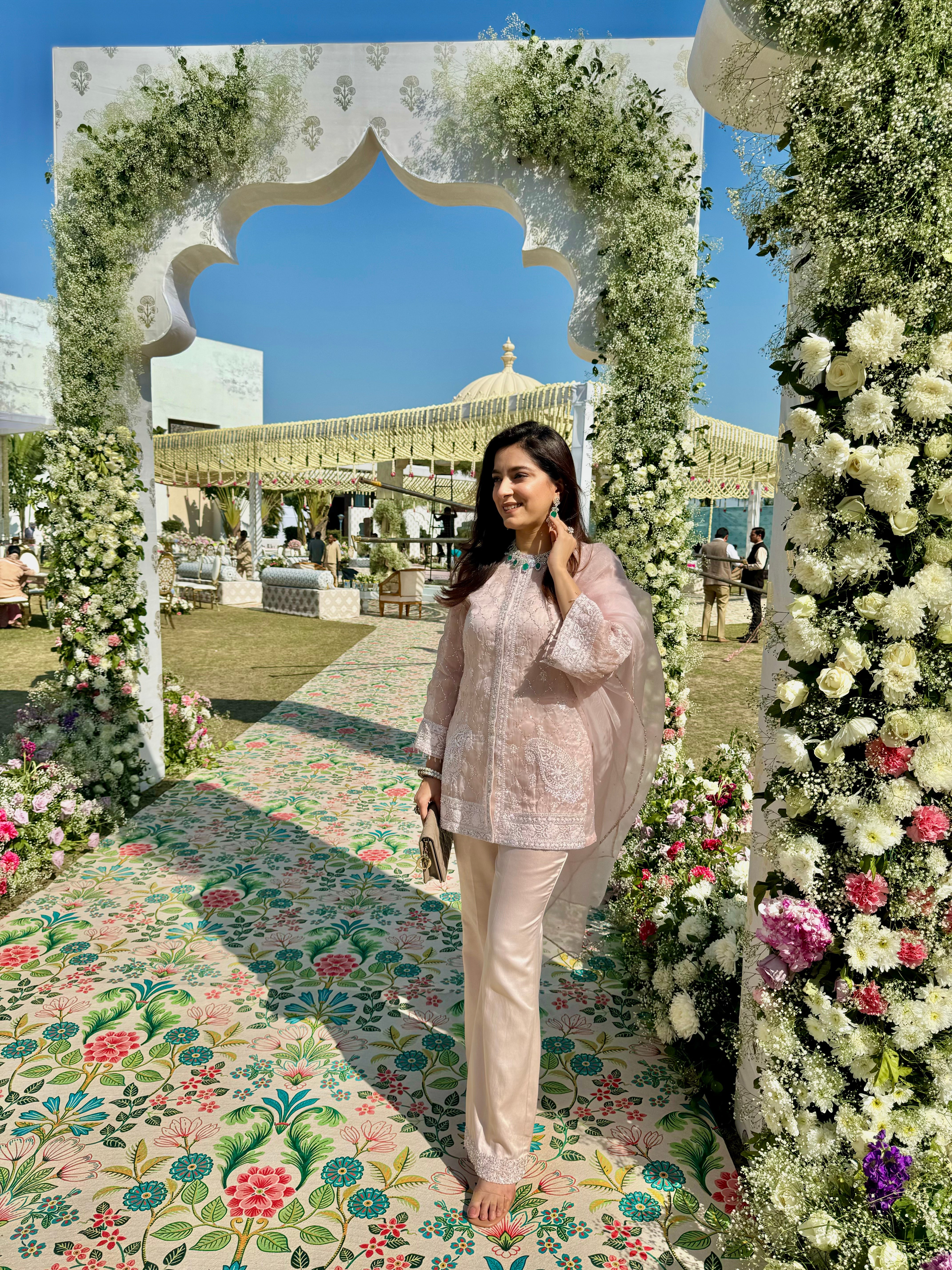 Savnit in Premium Pink Pakistani Organza Co-ord sets