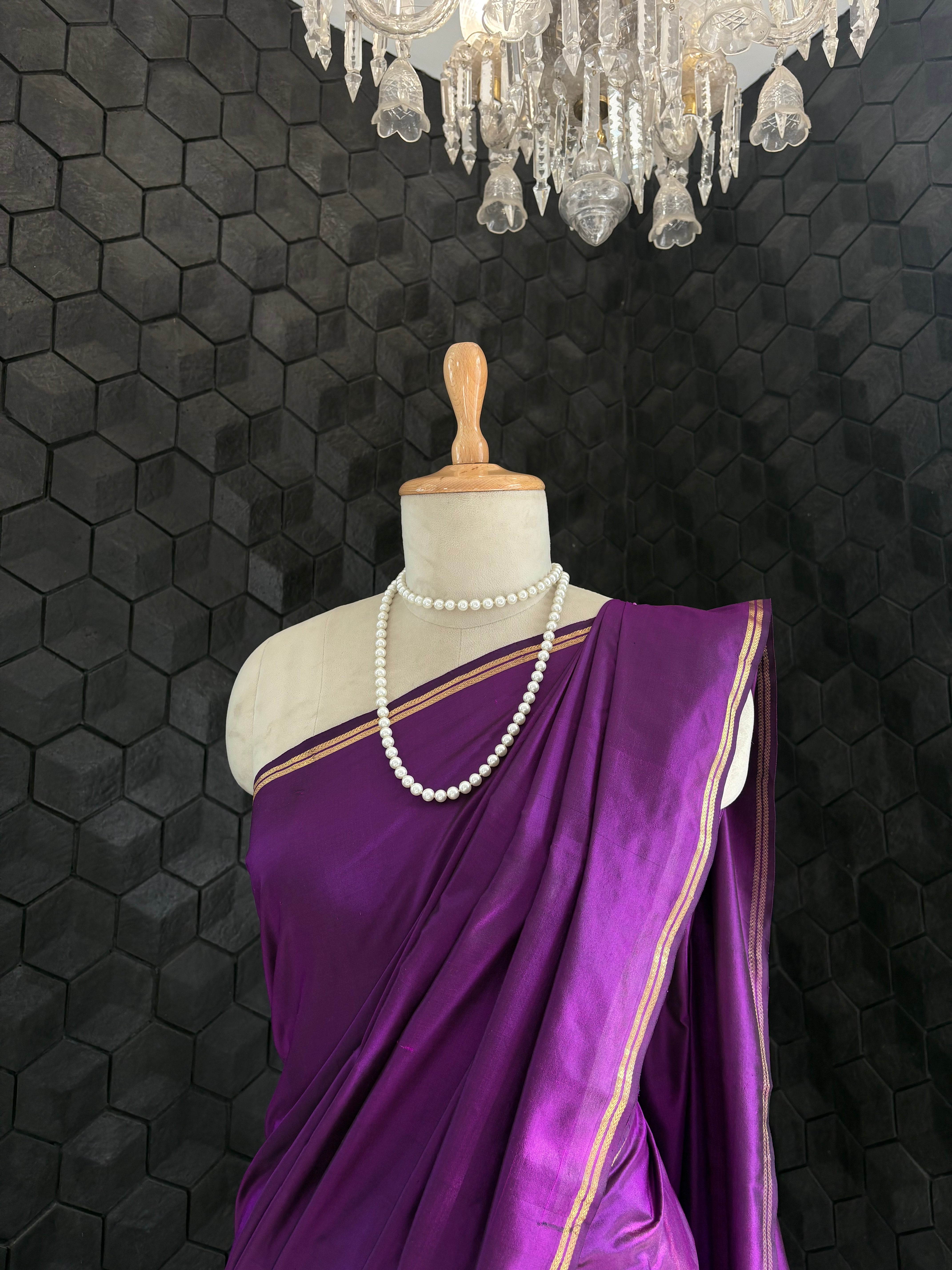 Purple Silk Saree