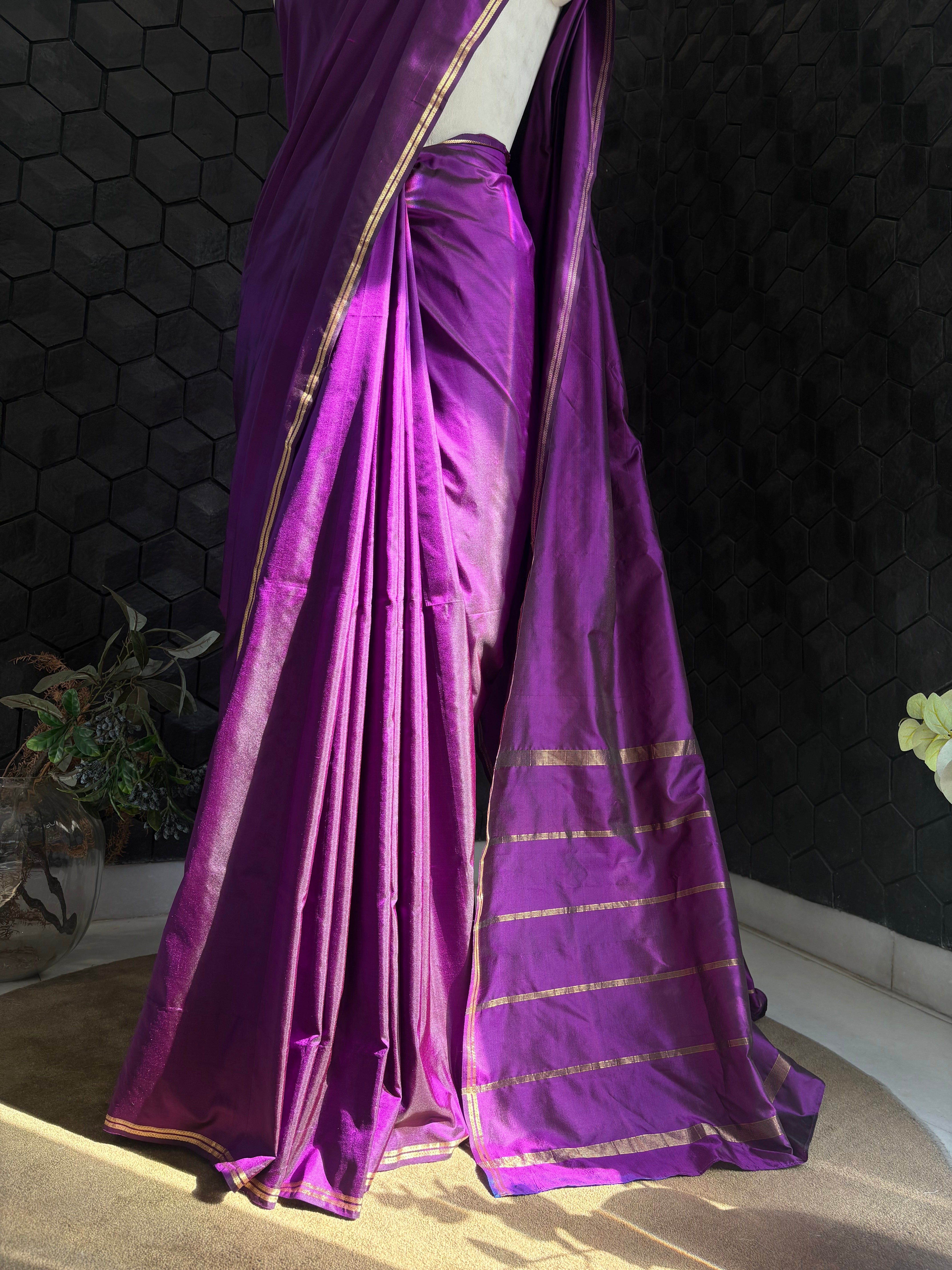 Purple Silk Saree