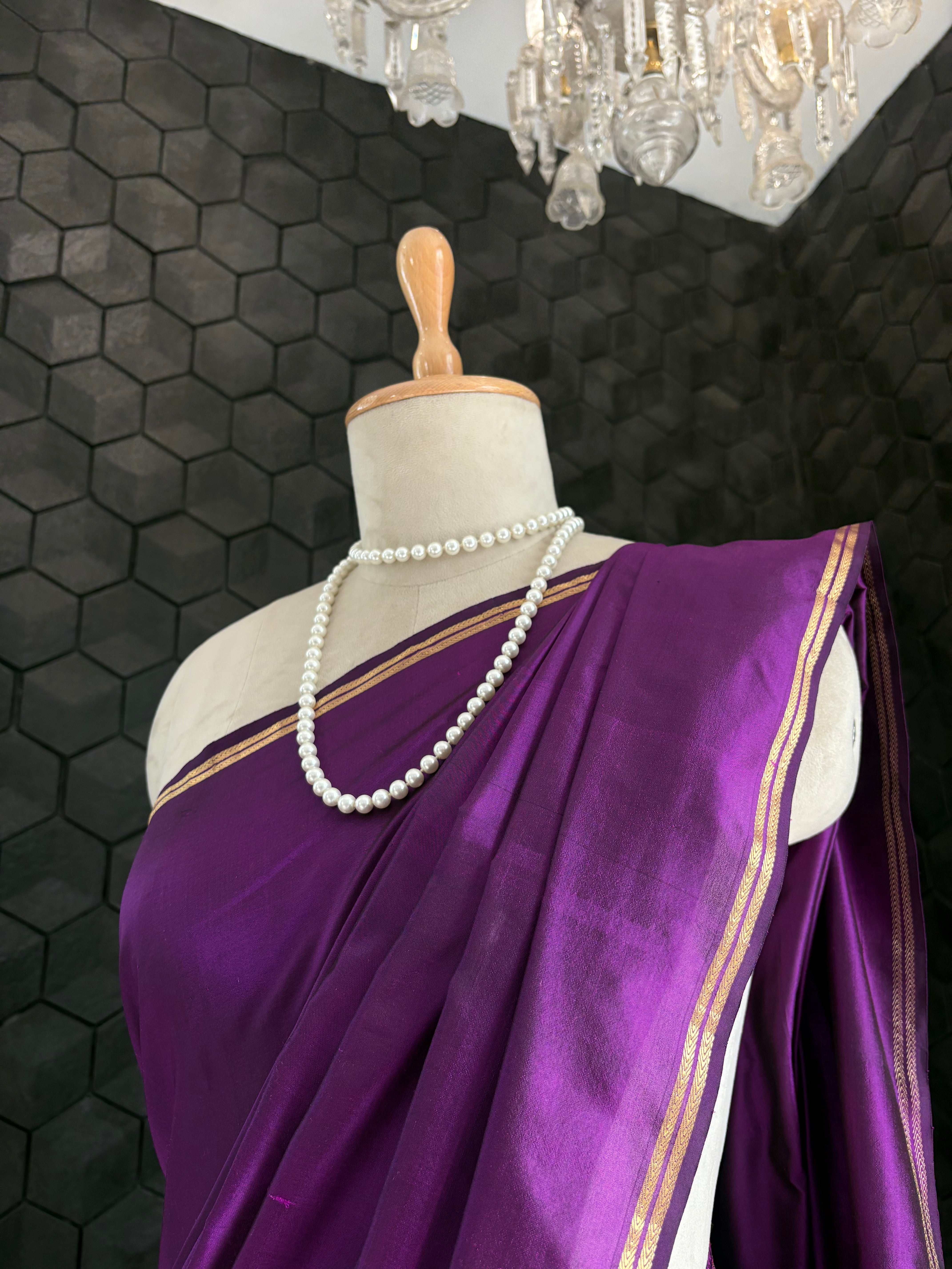 Purple Silk Saree