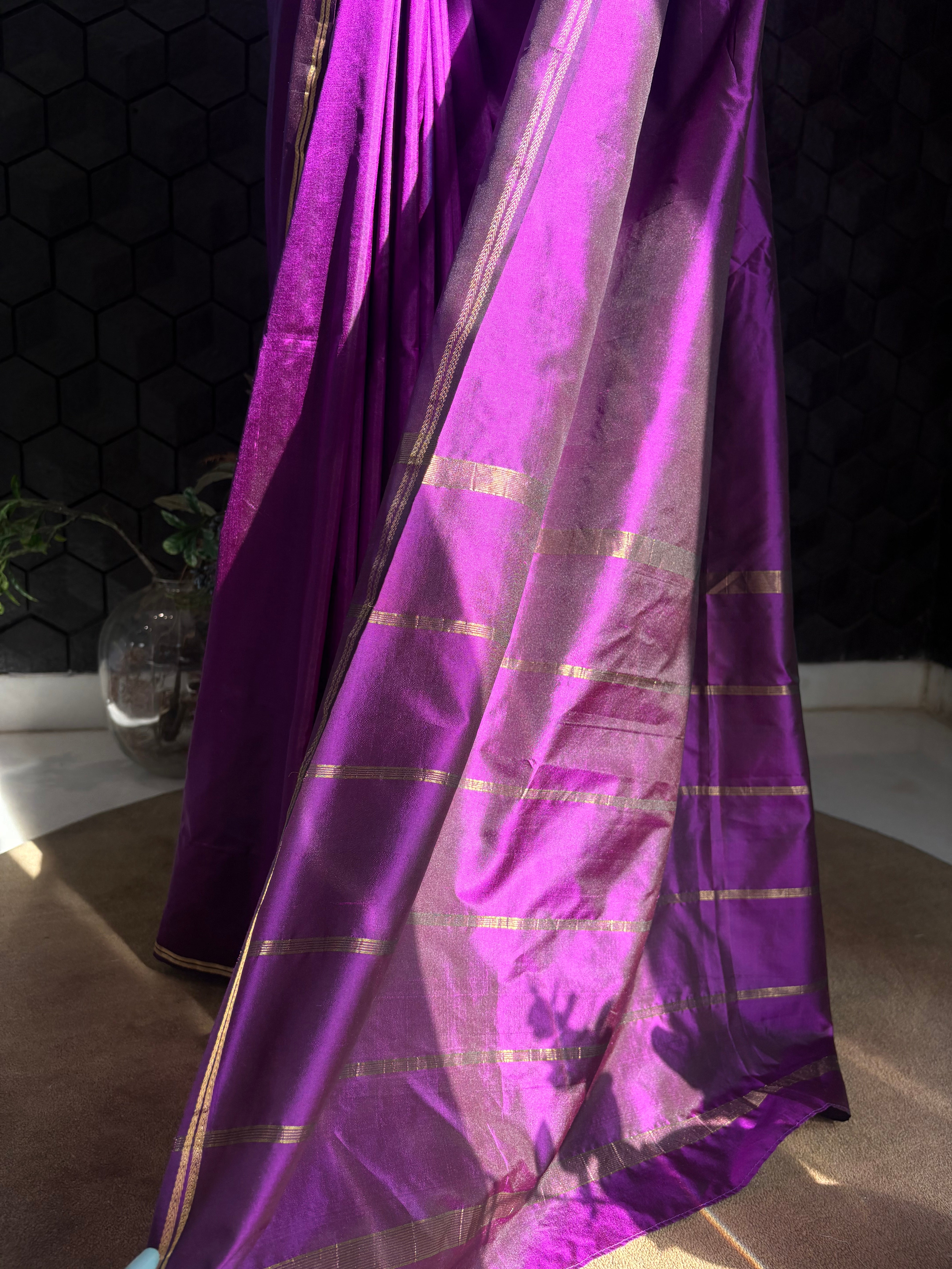 Purple Silk Saree