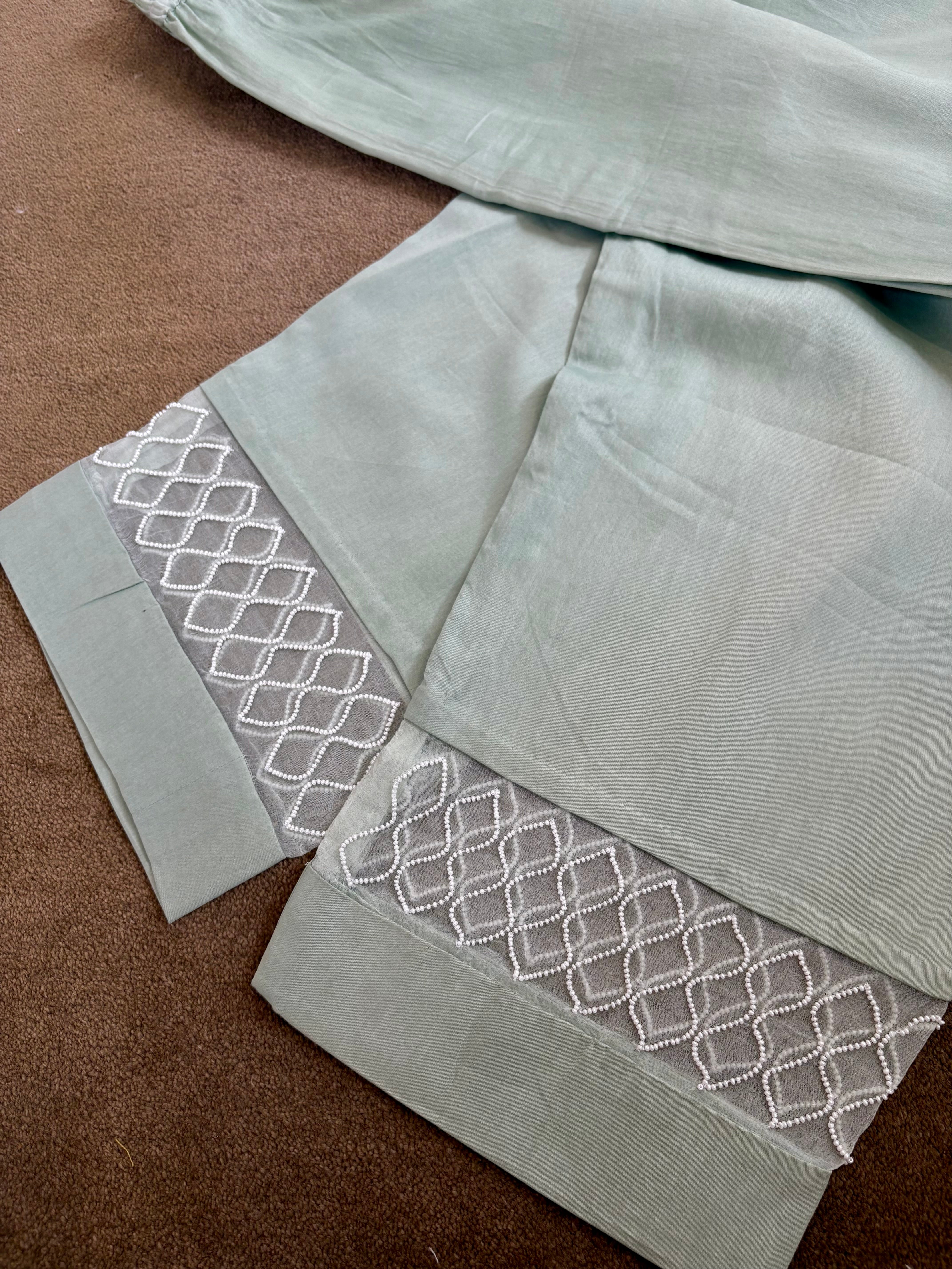 Sea Green Chikankari Suit Set