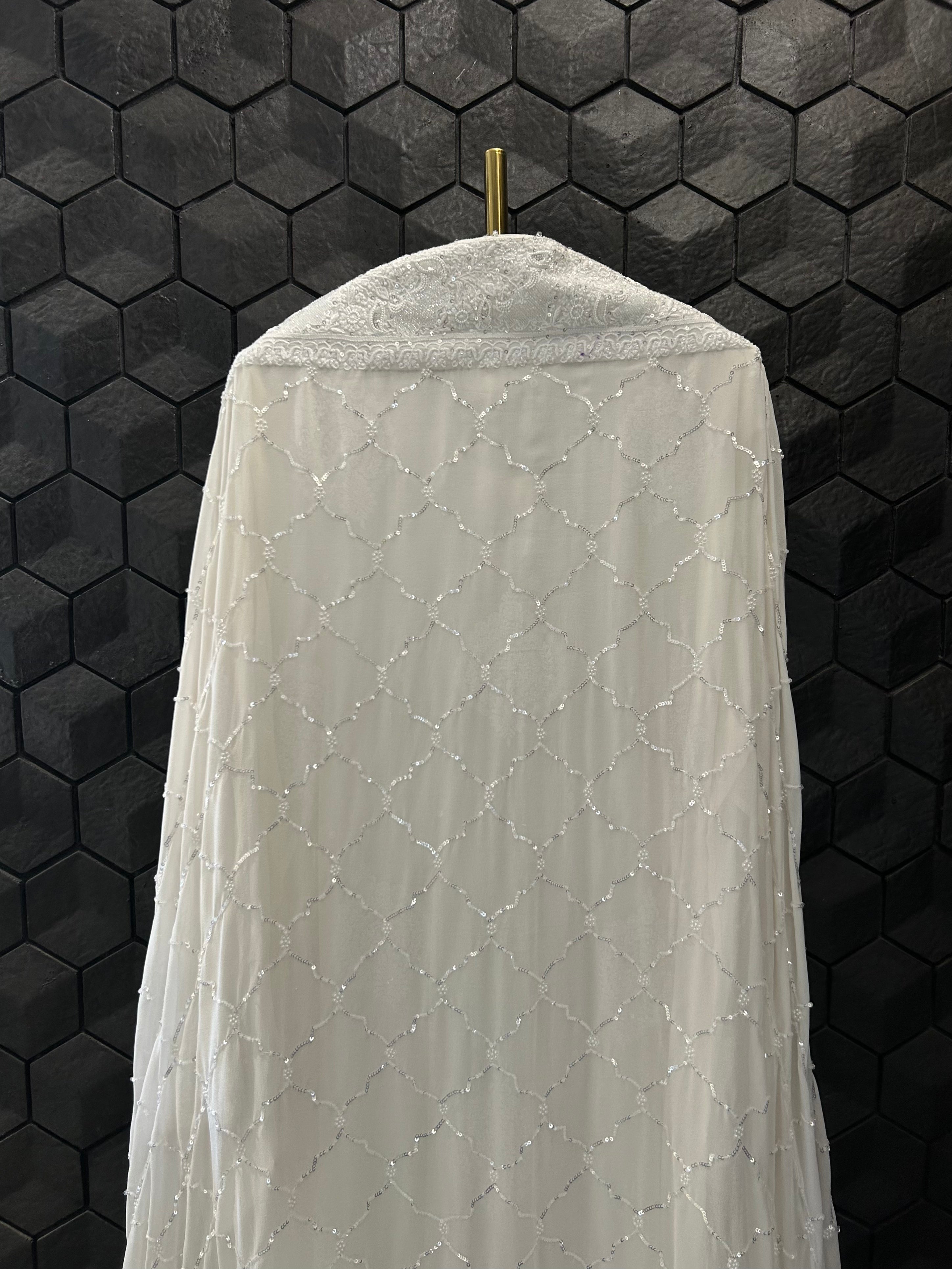 White Georgette Chikankari Kurta Set