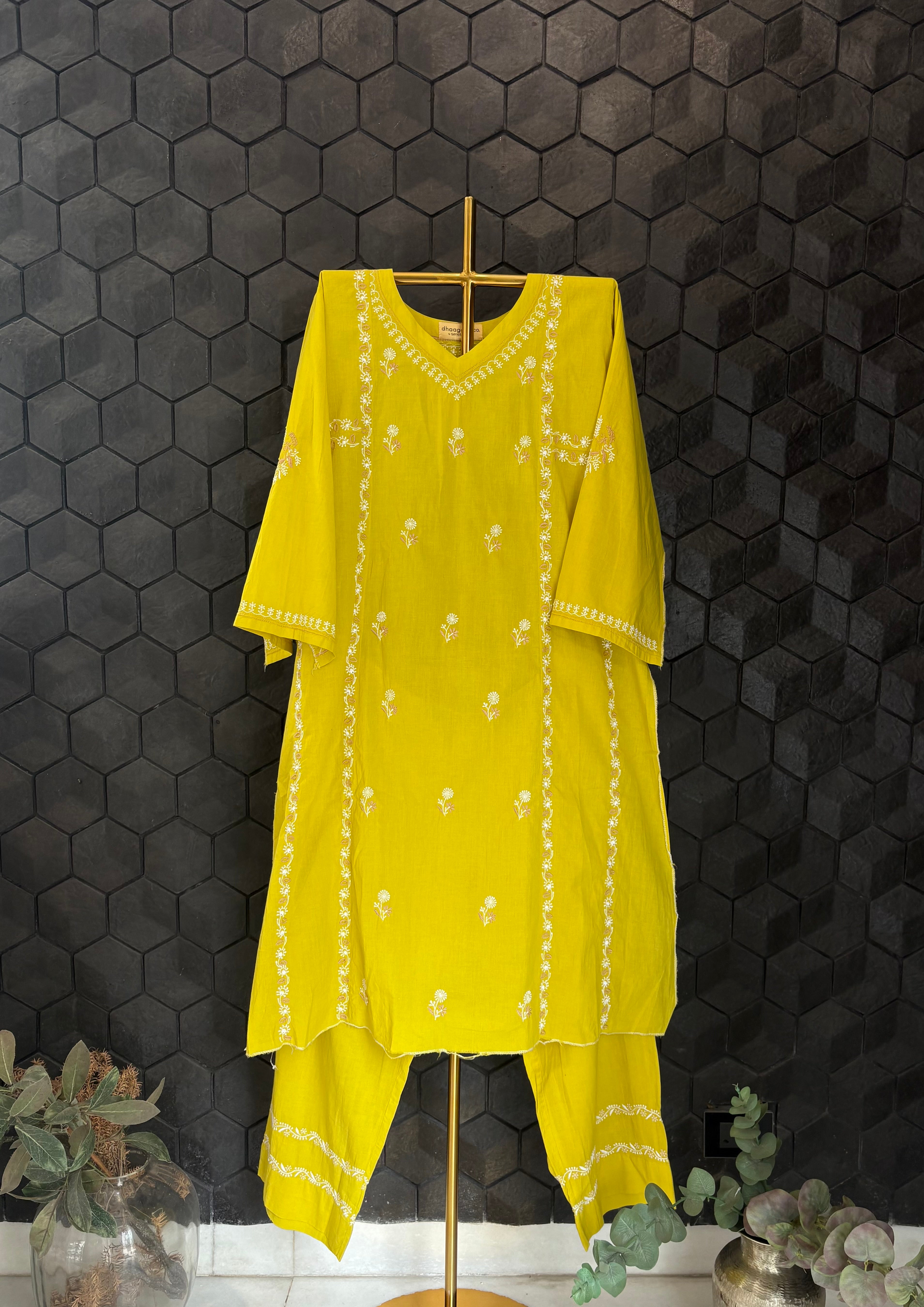 Lime Green Cotton Co-ord Set