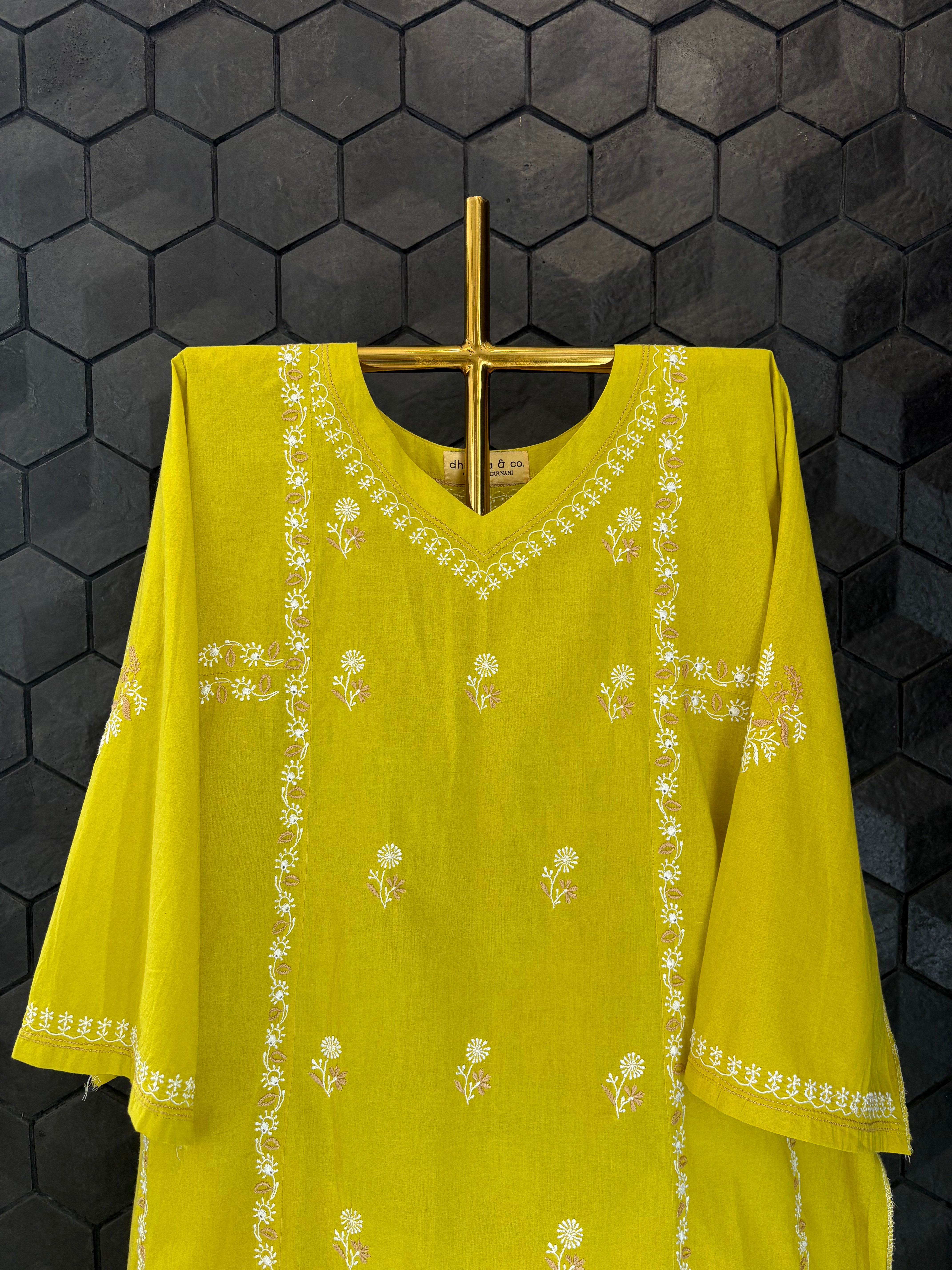Lime Green Cotton Co-ord Set