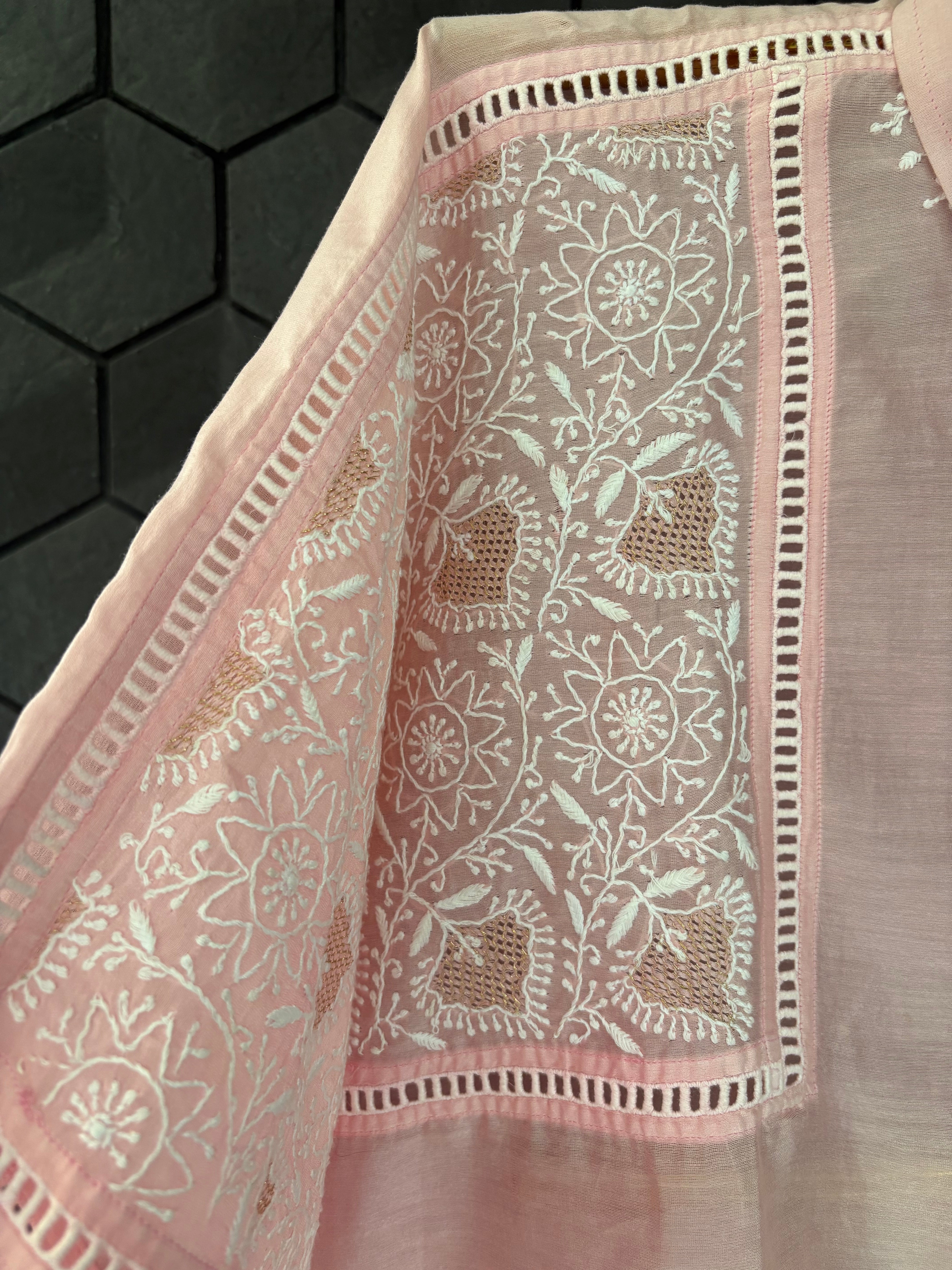 Pink Chikankari Shirt