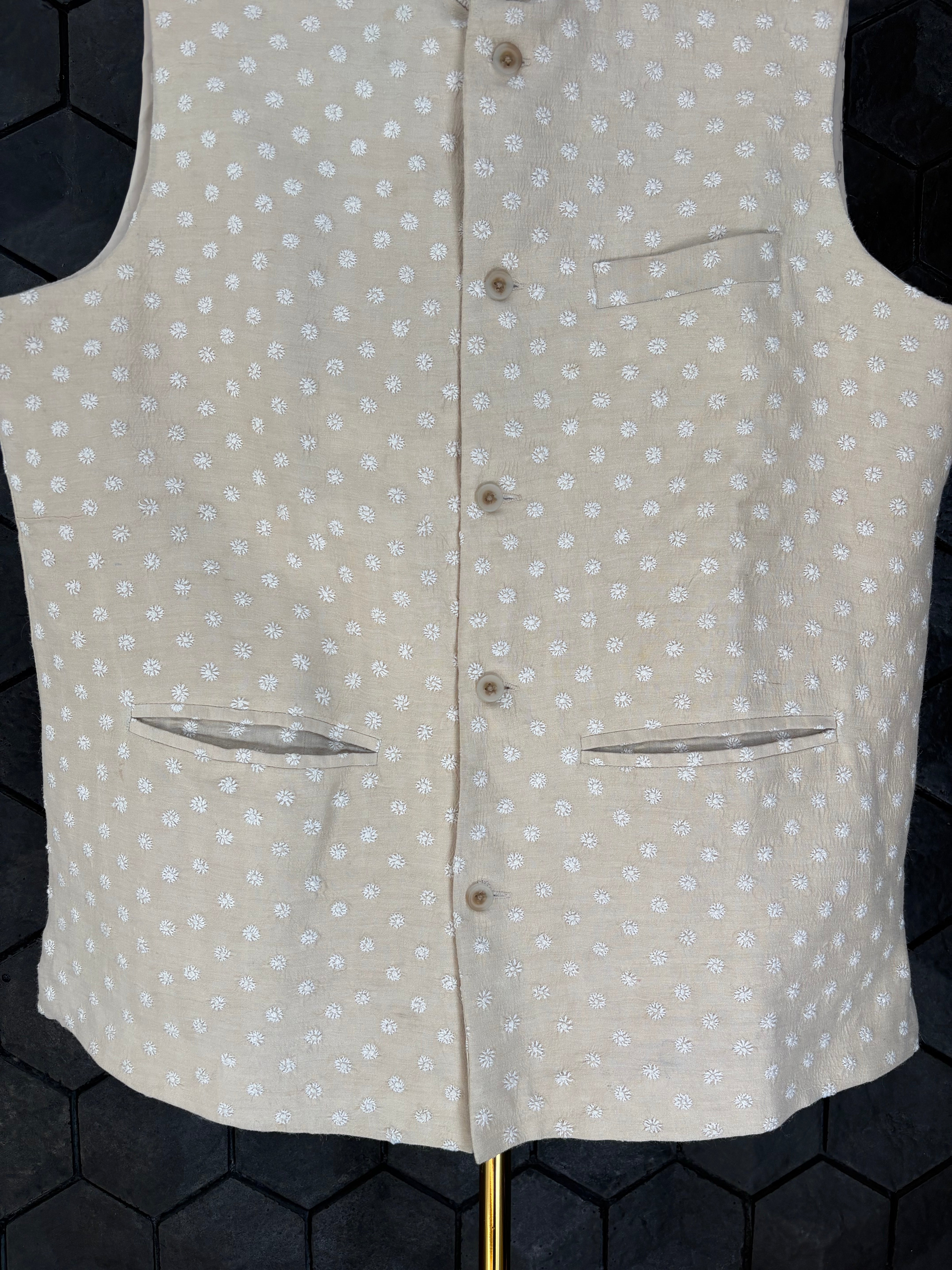 Mens moonga silk chikankari Sadri / Waistcoat