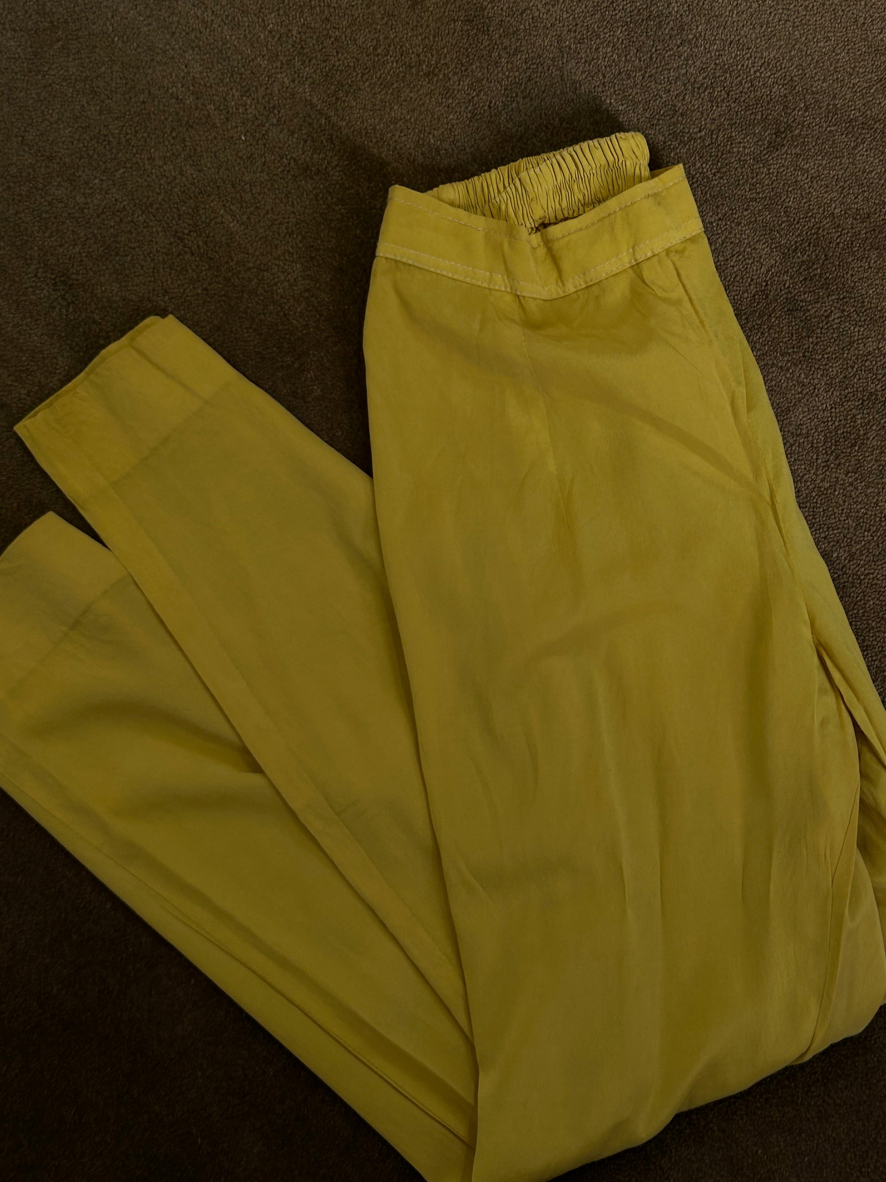 Lime Green Organza Patch Kurta Style Shirt