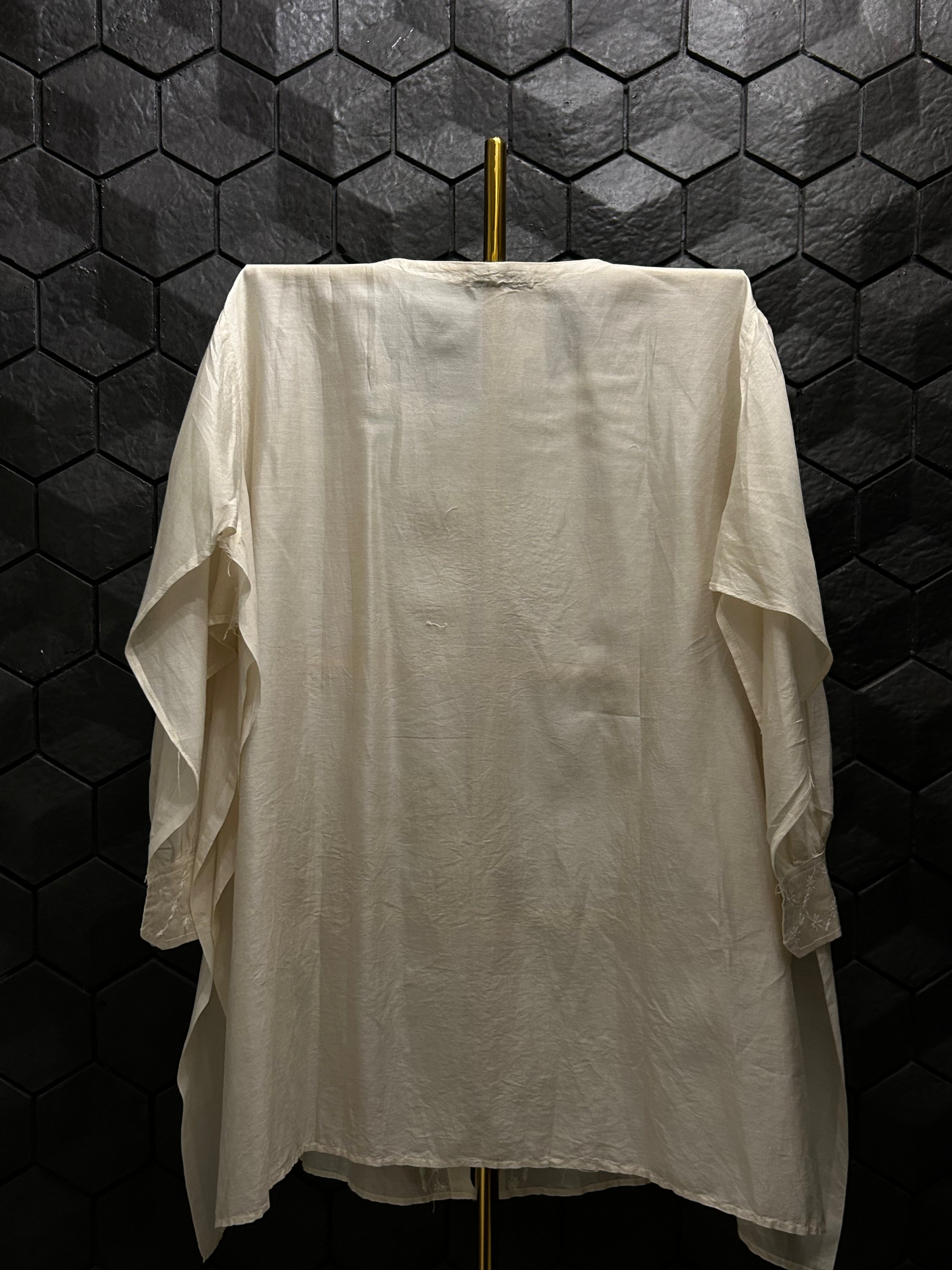 Beige Chanderi Chikankari Co-ord sets