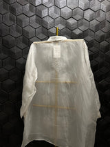 White organza Chikankari Shirt
