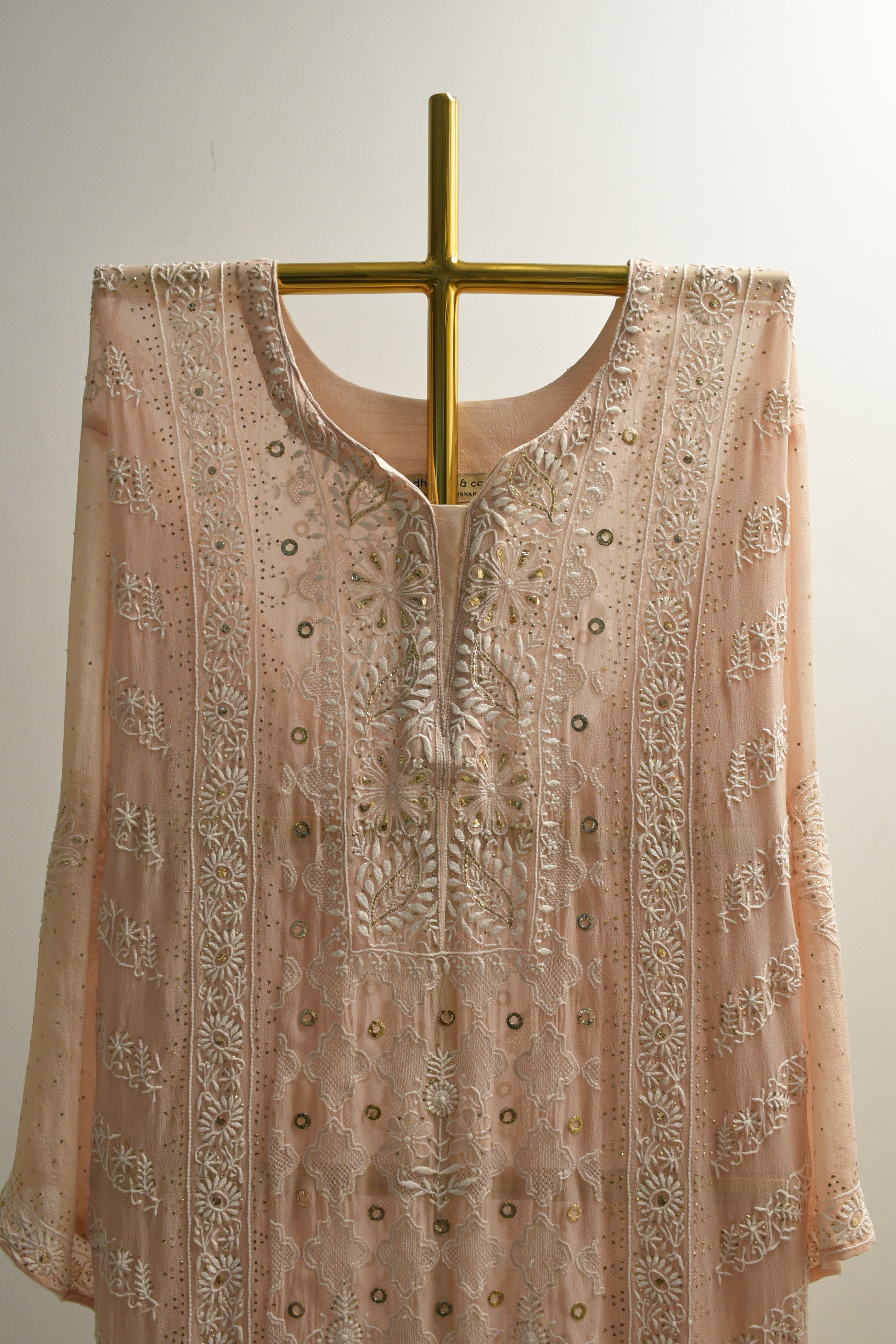 Blush Pink Pure Georgette Kurta Set