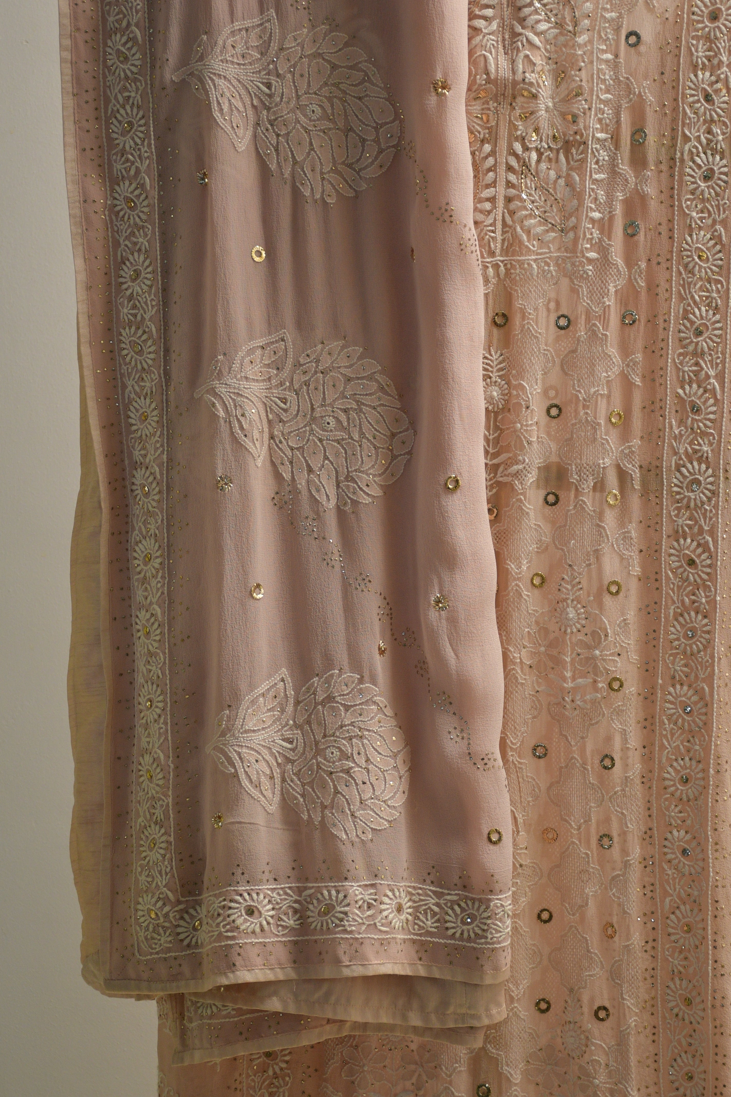 Blush Pink Pure Georgette Kurta Set