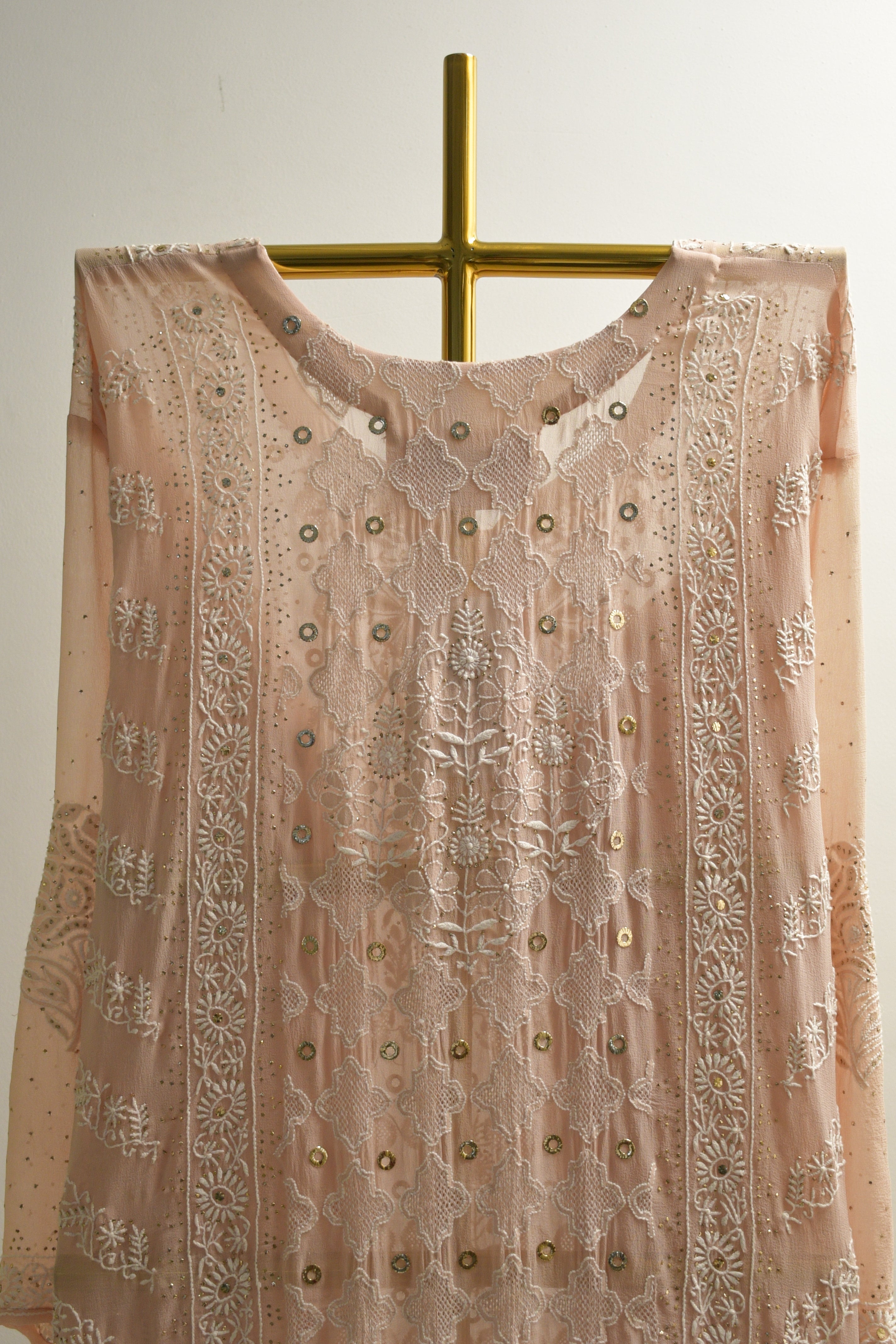 Blush Pink Pure Georgette Kurta Set