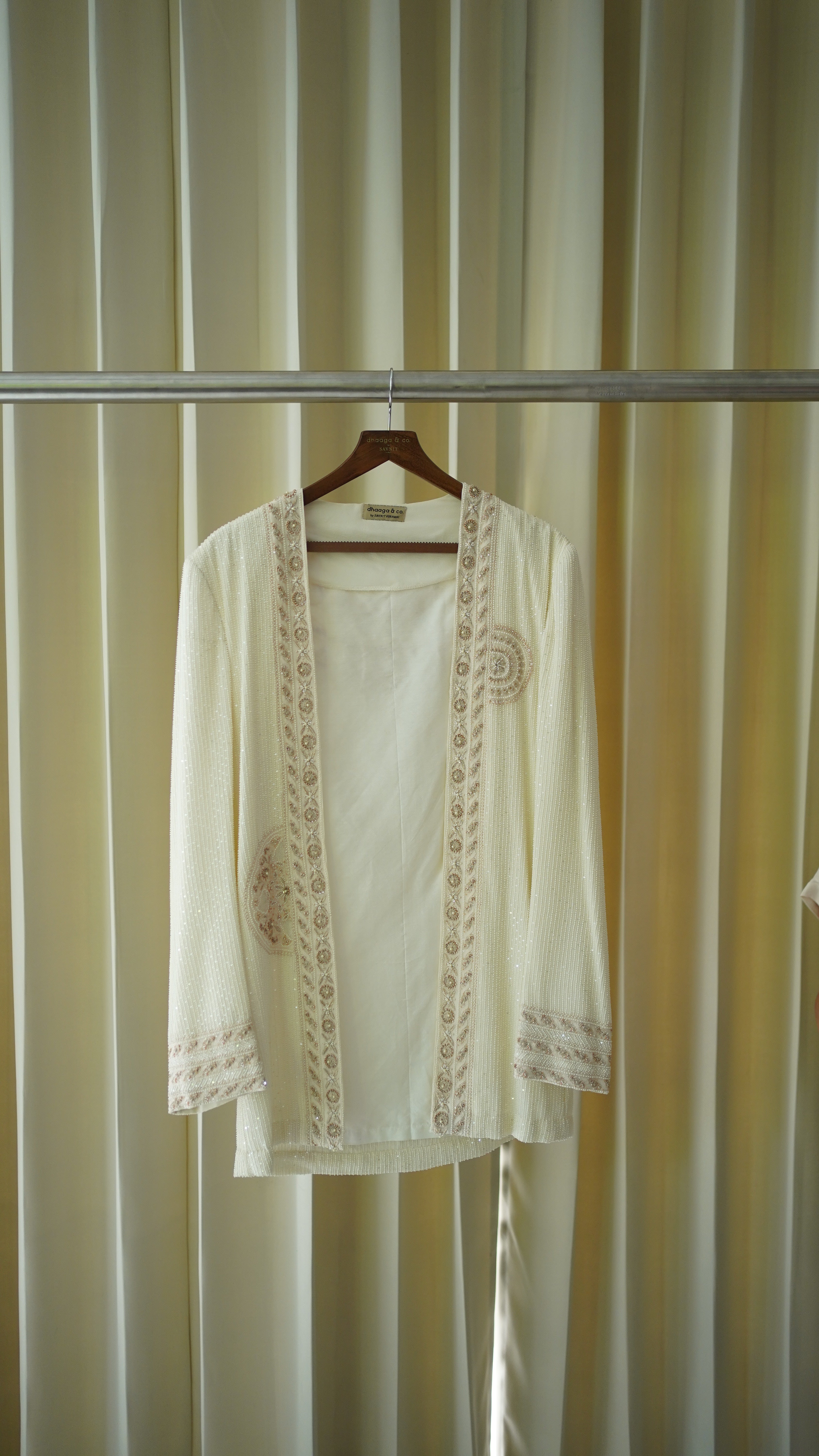Ivory Pure Georgette Jacket