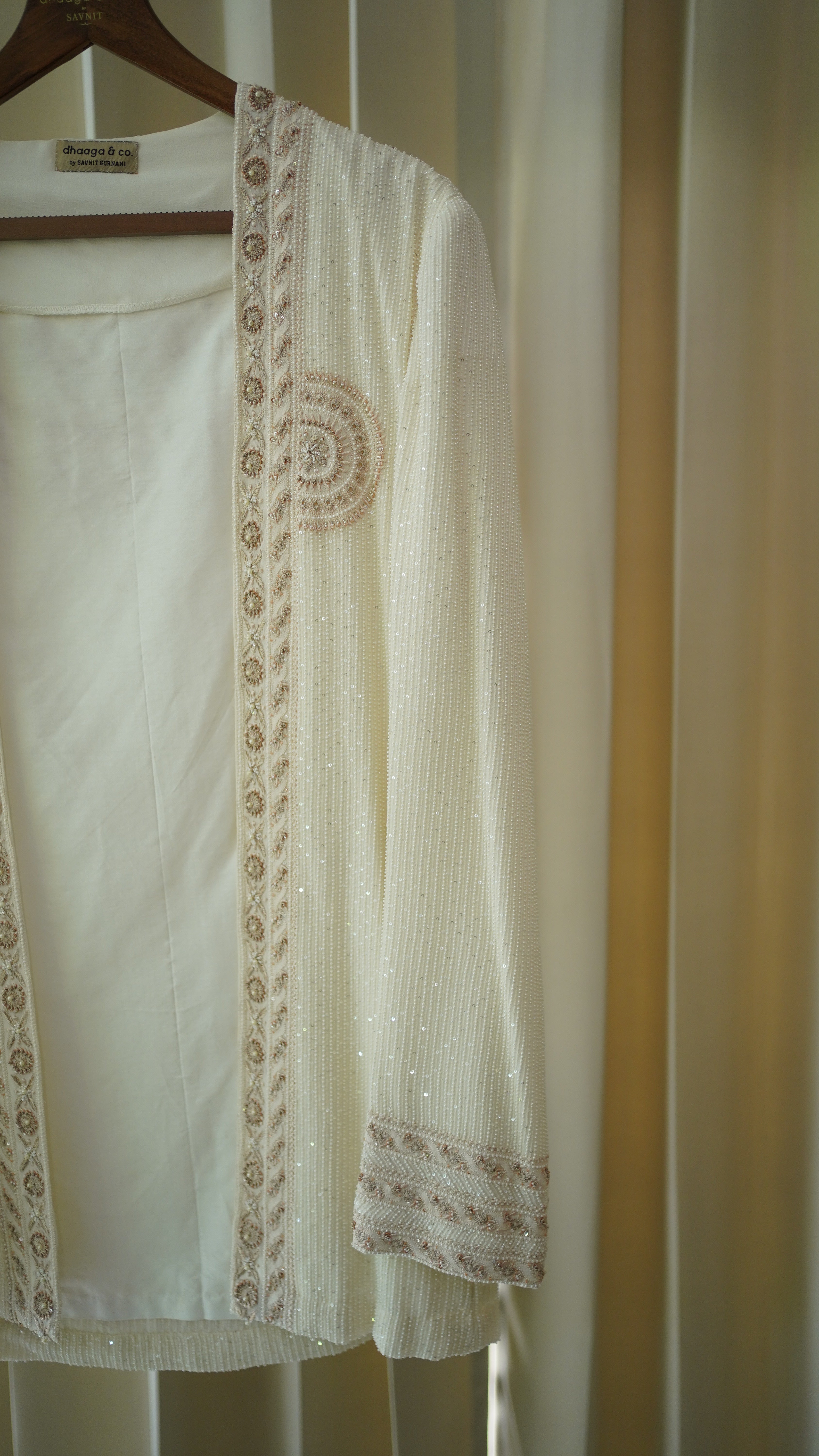 Ivory Pure Georgette Jacket