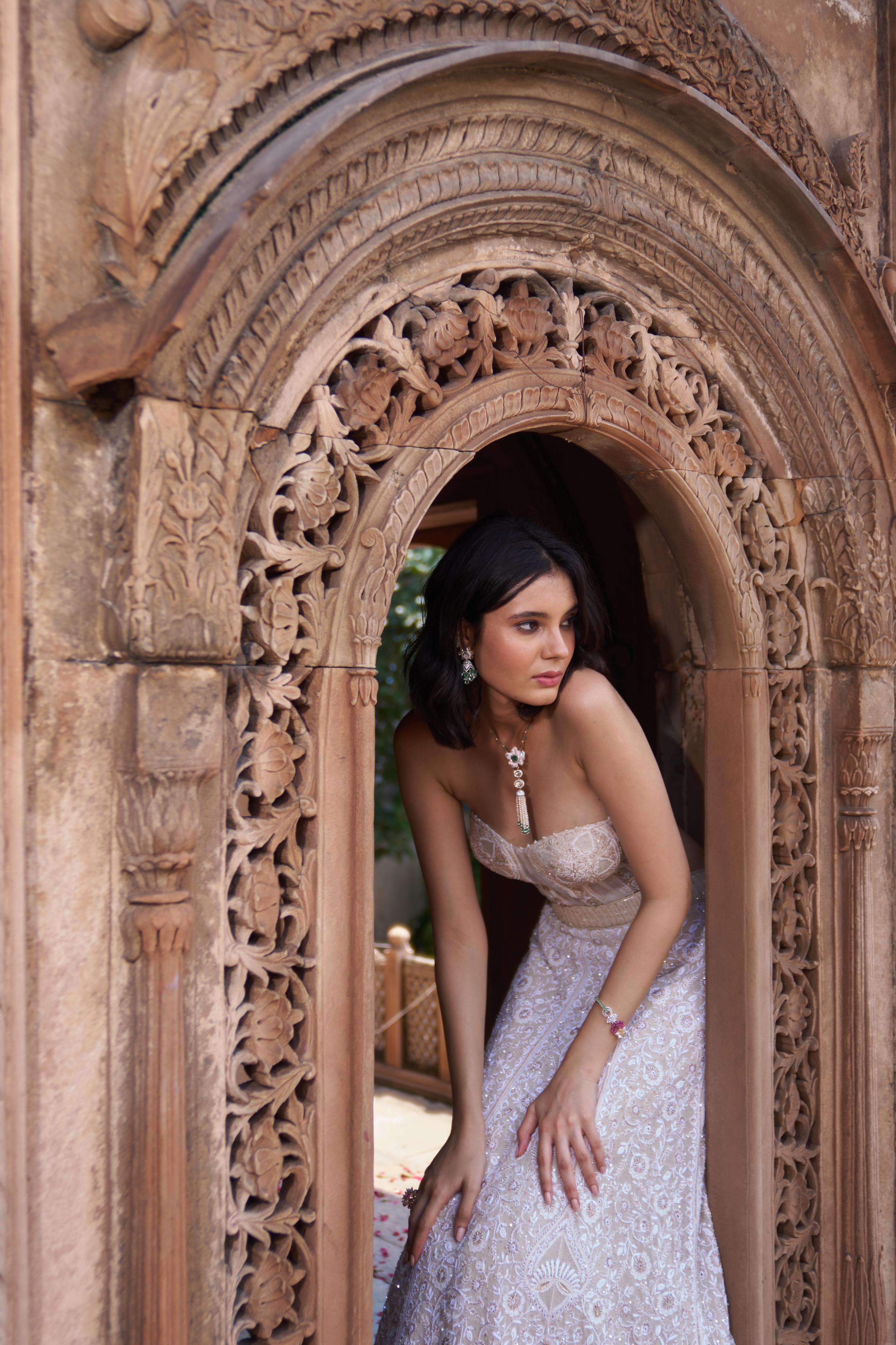 Kareena Kapoor Khan in our premium ivory and gold Chikankari Lehenga Set