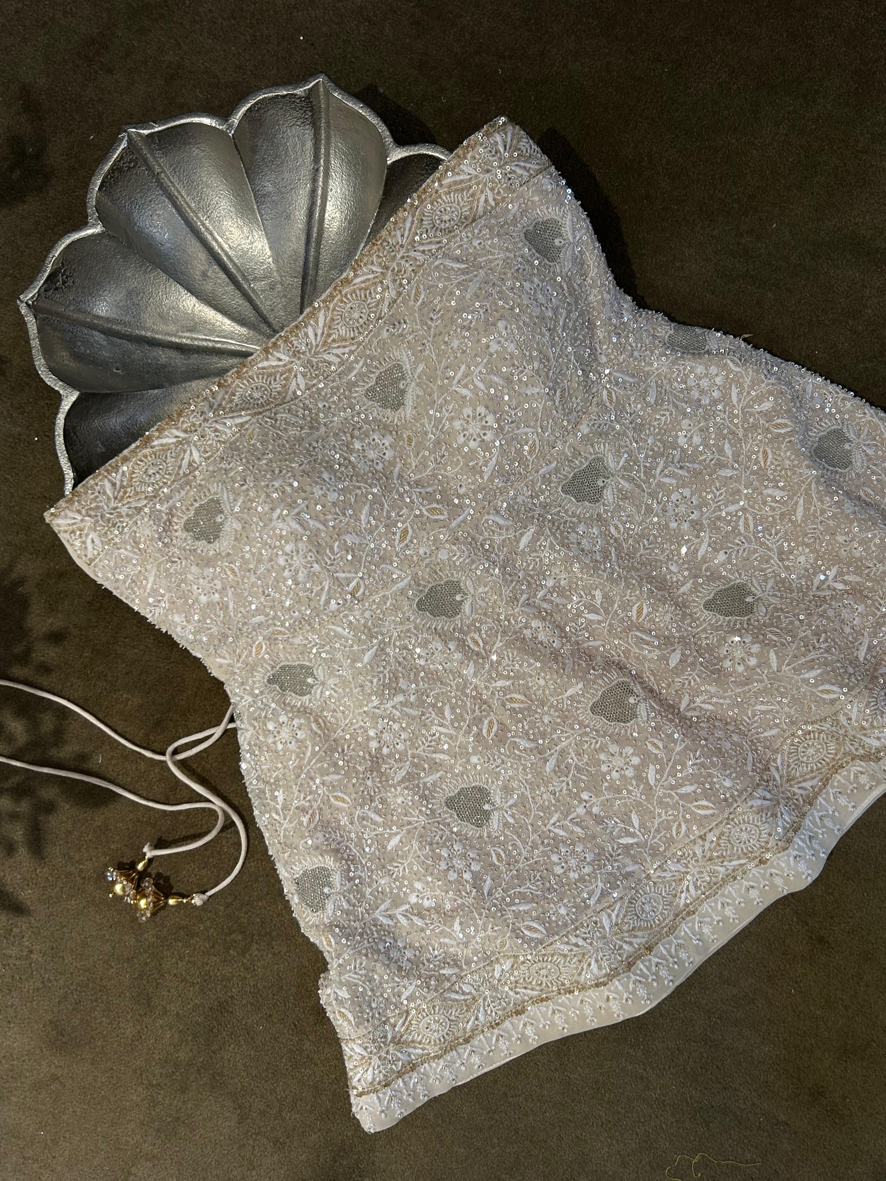 Ivory Off-Shoulder Chikankari Sharara Set