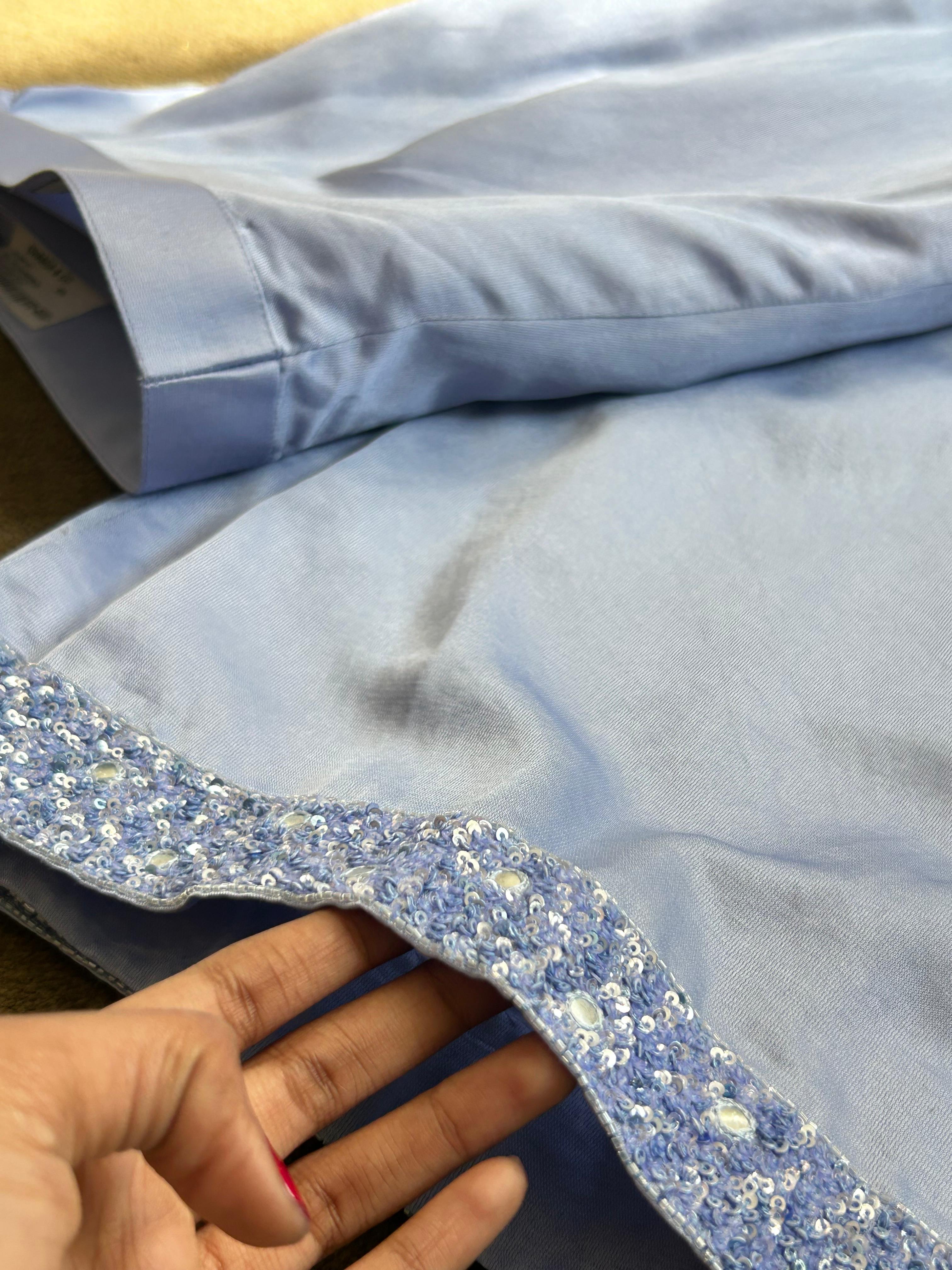 Purple organza chikankari Co-ord sets