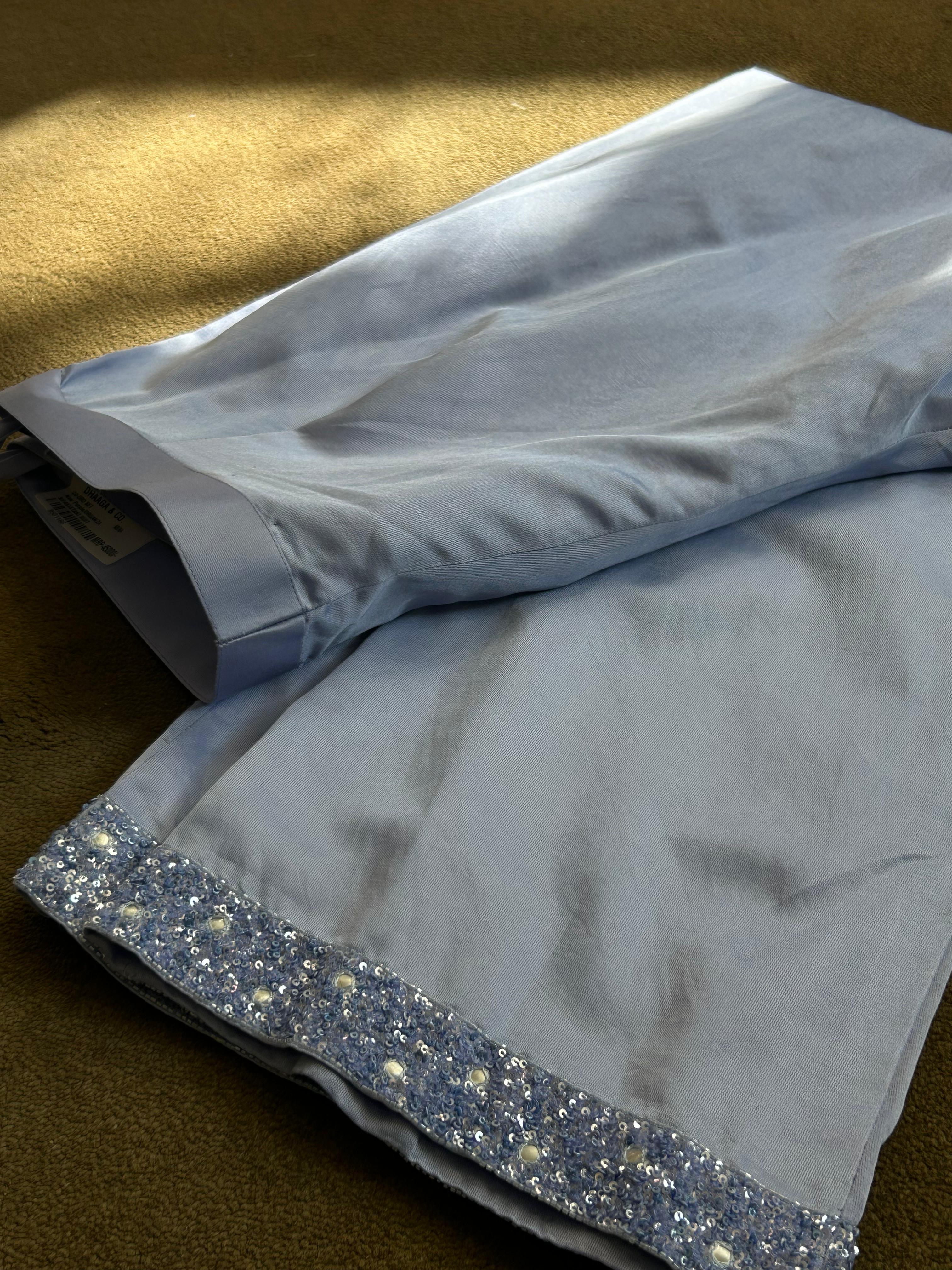 Purple organza chikankari Co-ord sets