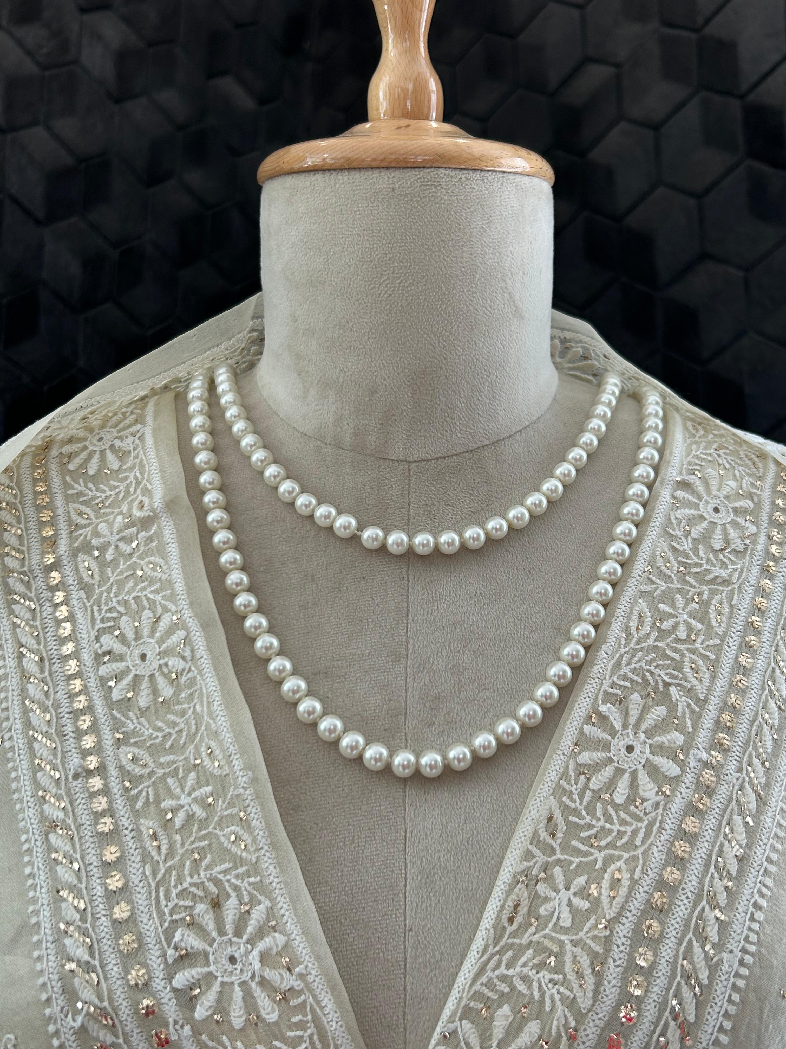 Ivory Organza Chikankari Mukaish Lehenga Set