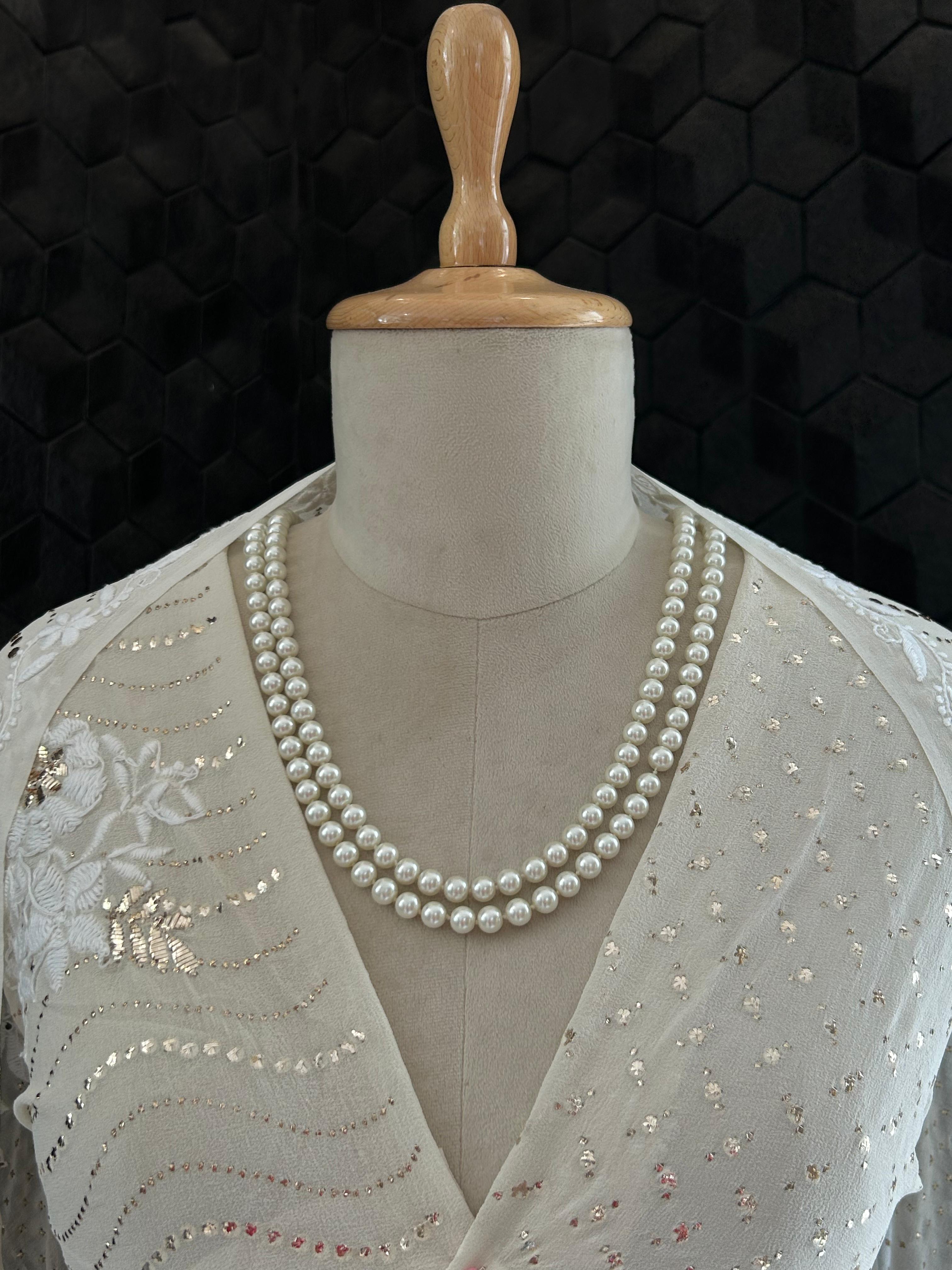 Ivory Georgette Chikankari Lehenga Set