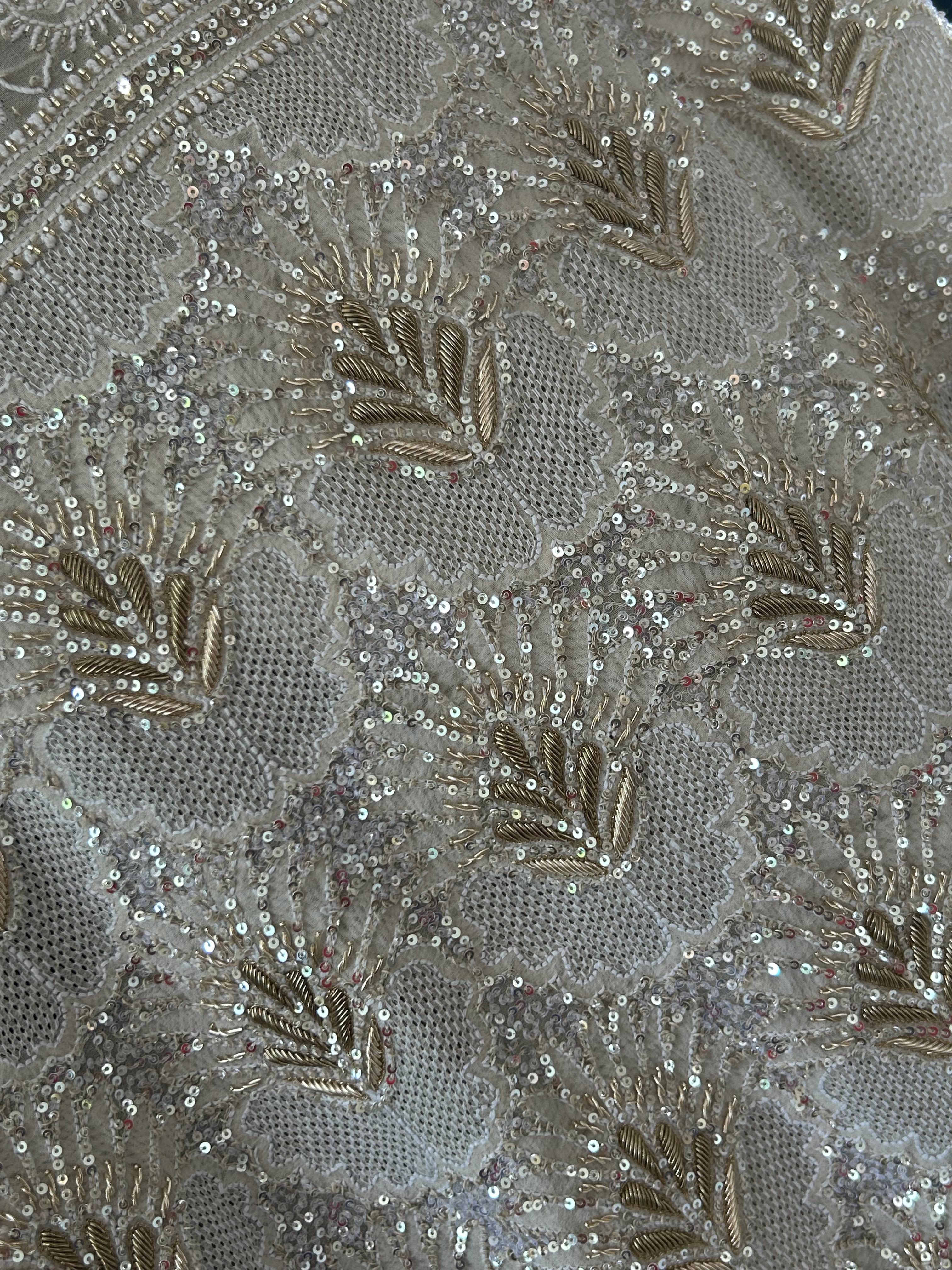 Ivory Georgette Do-Taar Chikankari Lehenga Set