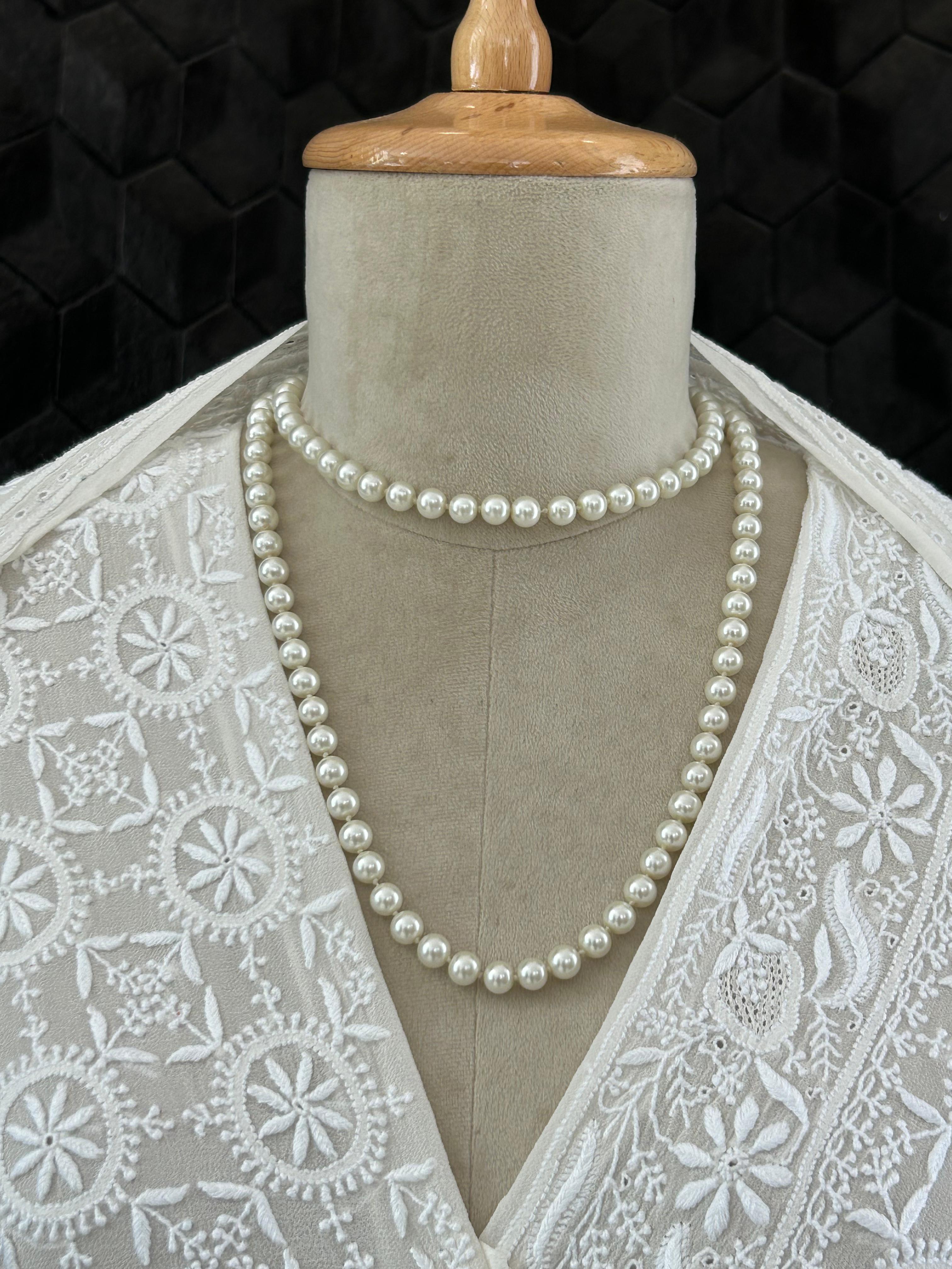 White Georgette Chikankari Lehenga Set