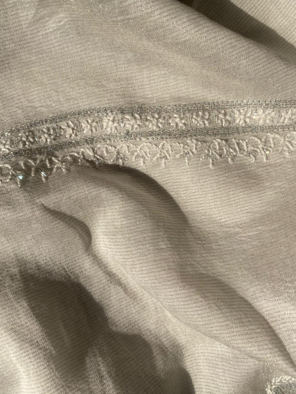 Silver Tissue Chikankari Mens Kurta Sale price