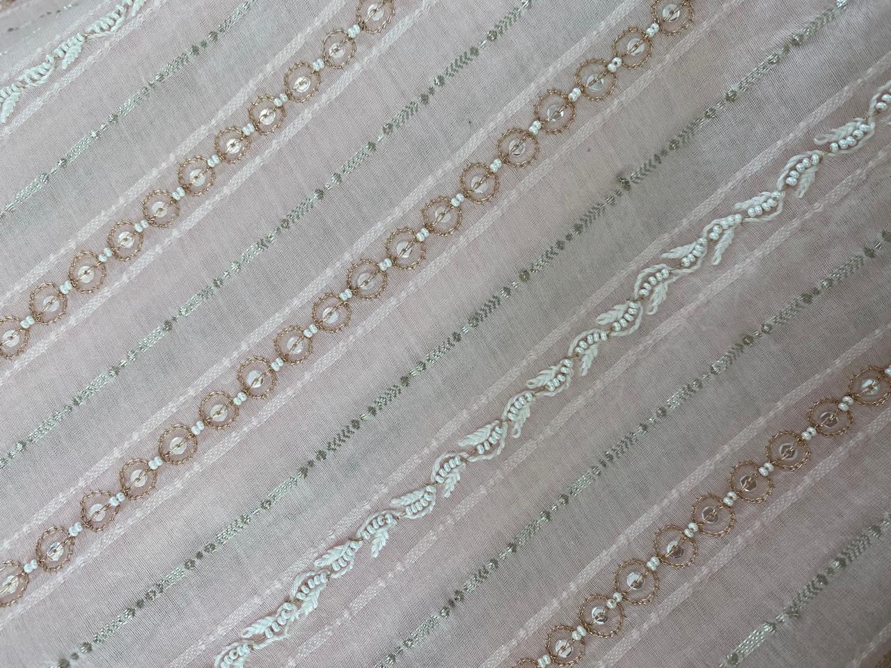 Blush Pink Mul Chanderi Chikankari Men's Kurta