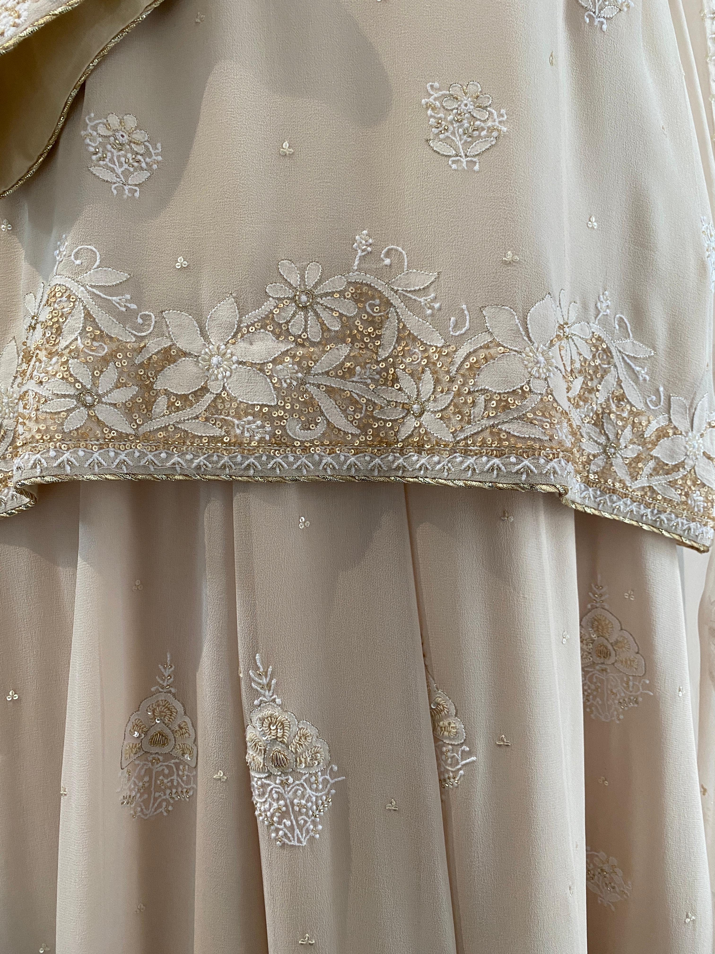 Ek-taar kasab jaali Floral boota Sharara set