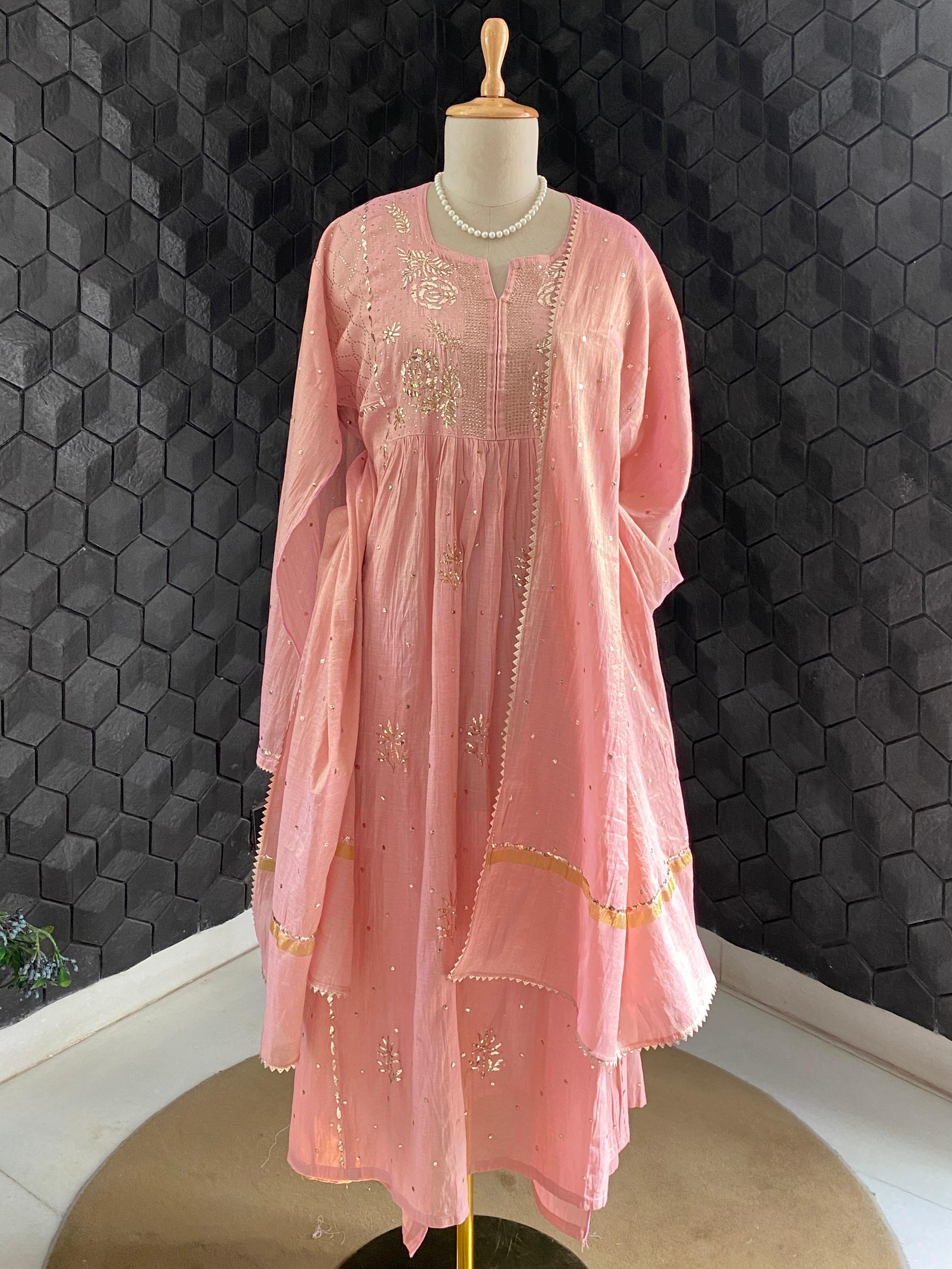 Golden Tissue Kurta Set