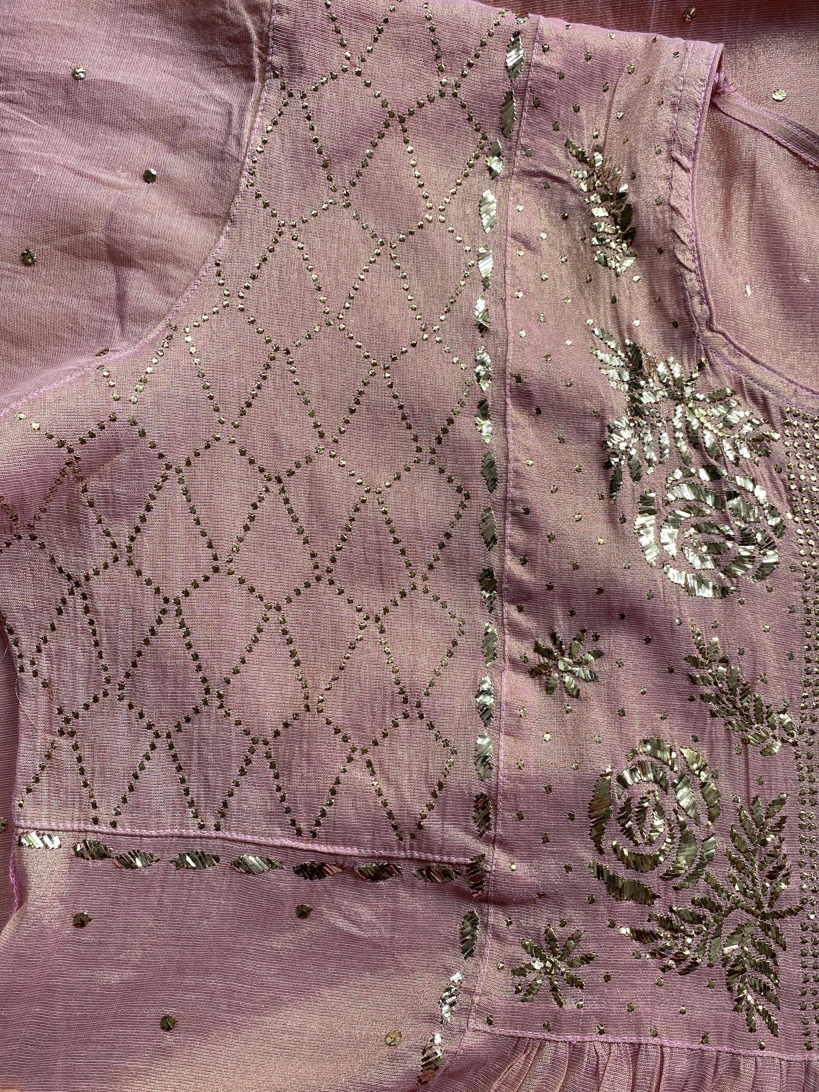 Golden Tissue Kurta Set