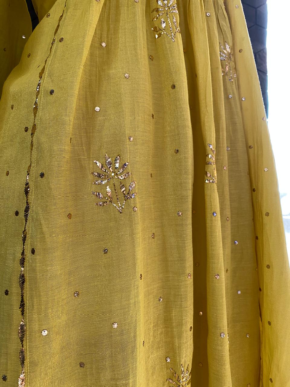 Golden Tissue Kurta Set