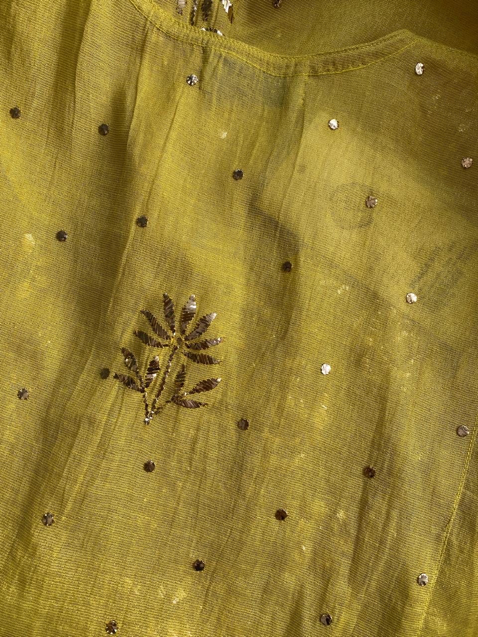 Golden Tissue Kurta Set