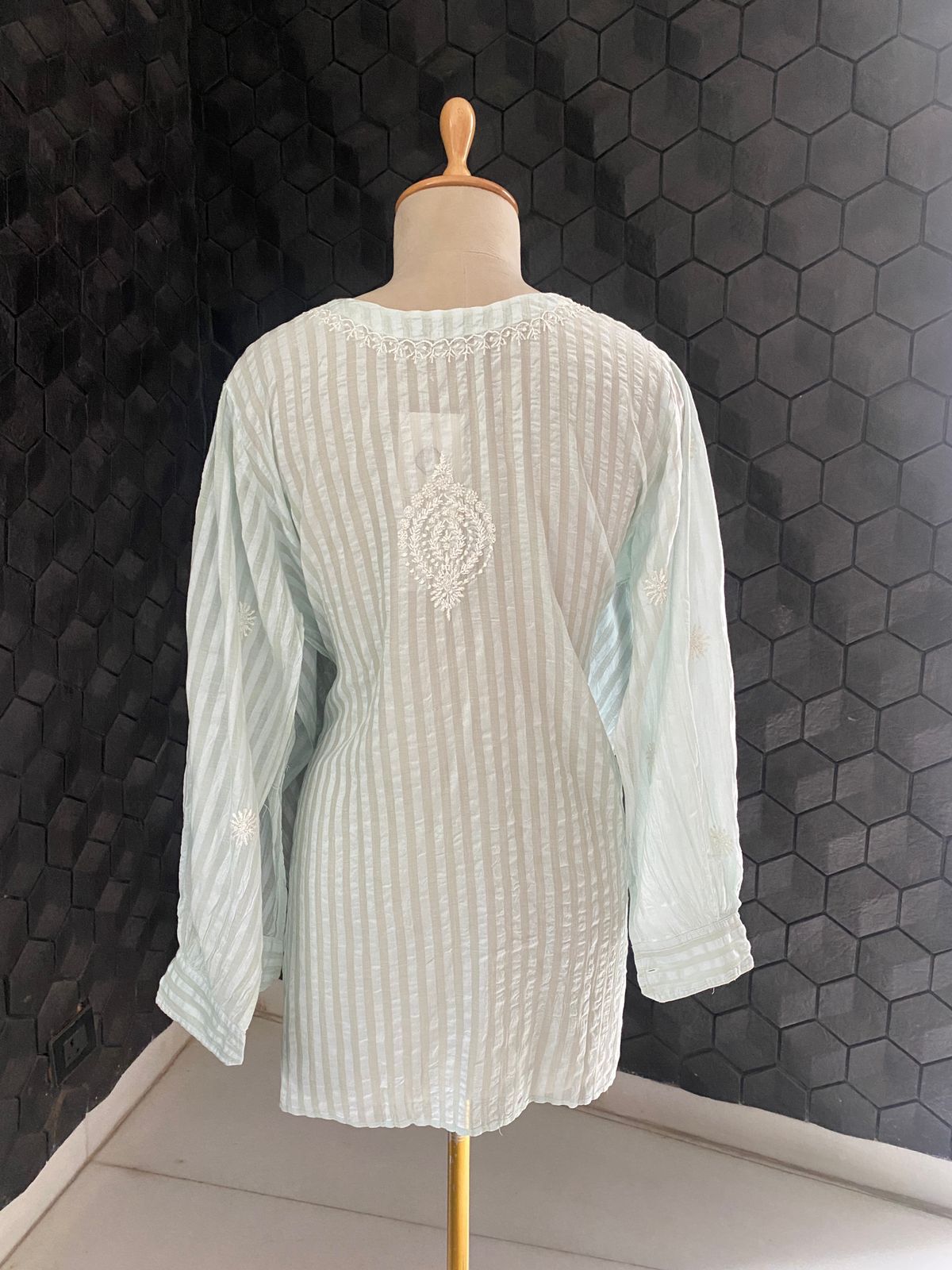 Mint Mul Chanderi Floral Co-ord Set