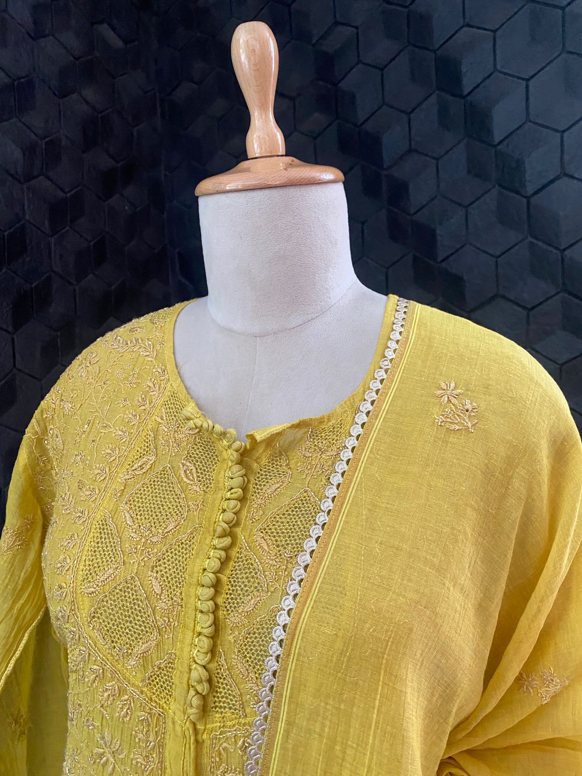 Sunlit Chikankari Tissue Anarkali Set