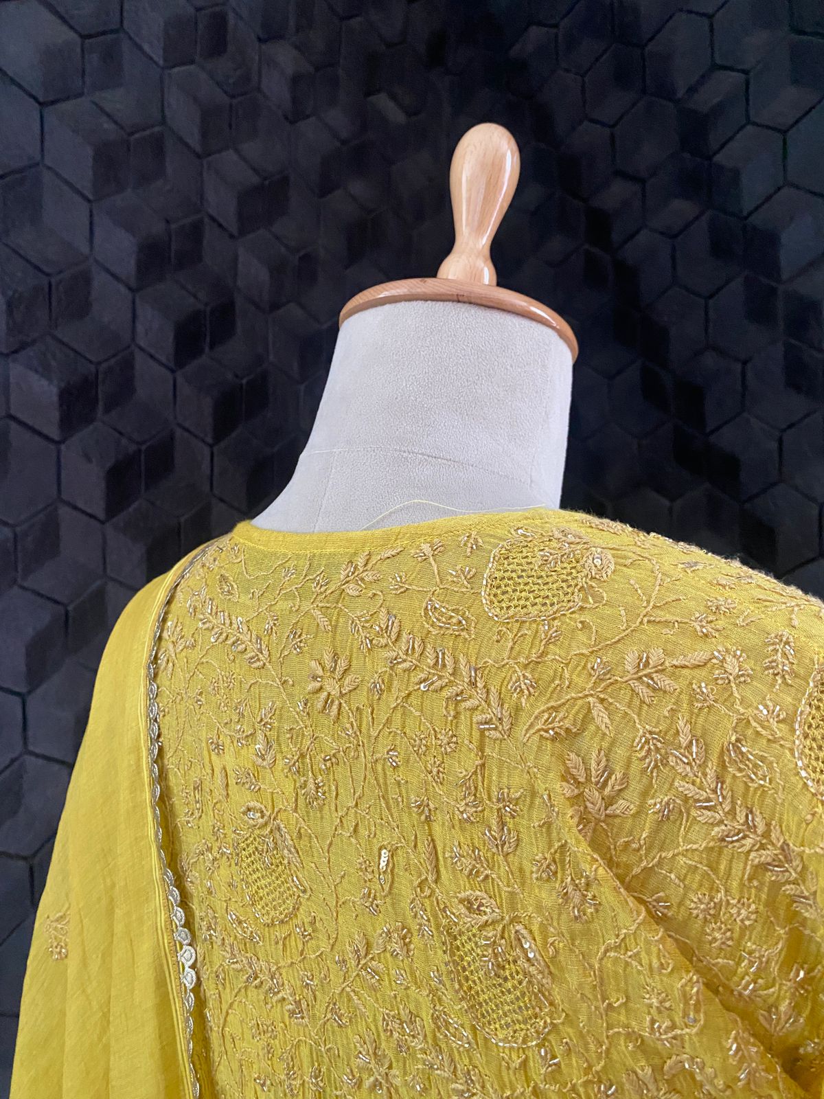 Sunlit Chikankari Tissue Anarkali Set