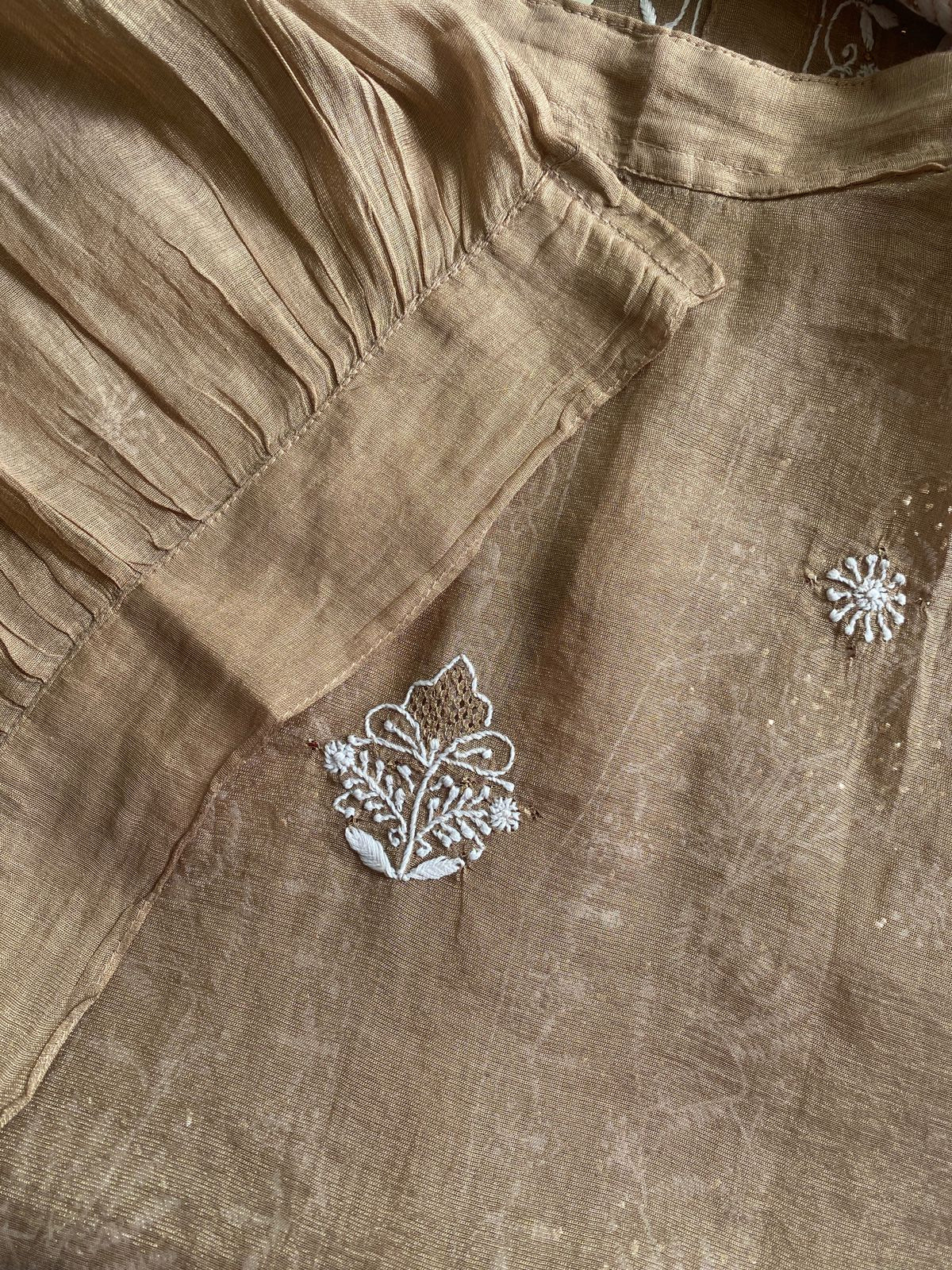 Beige Chikankari Co-ord Set