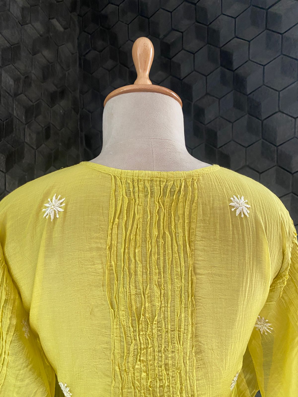 Mustard Yellow Chikankari Co-ord Set